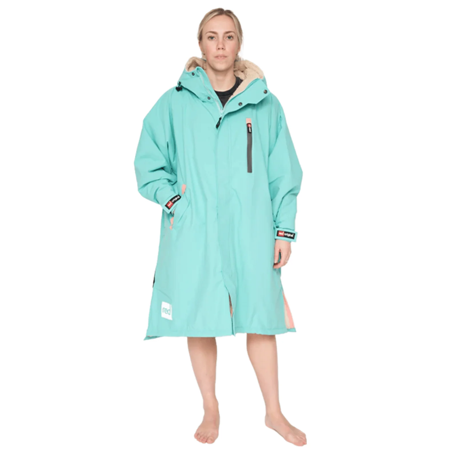 Red Adults Pro Long Sleeve Waterproof Dry Changing Robe EVO - Image 9