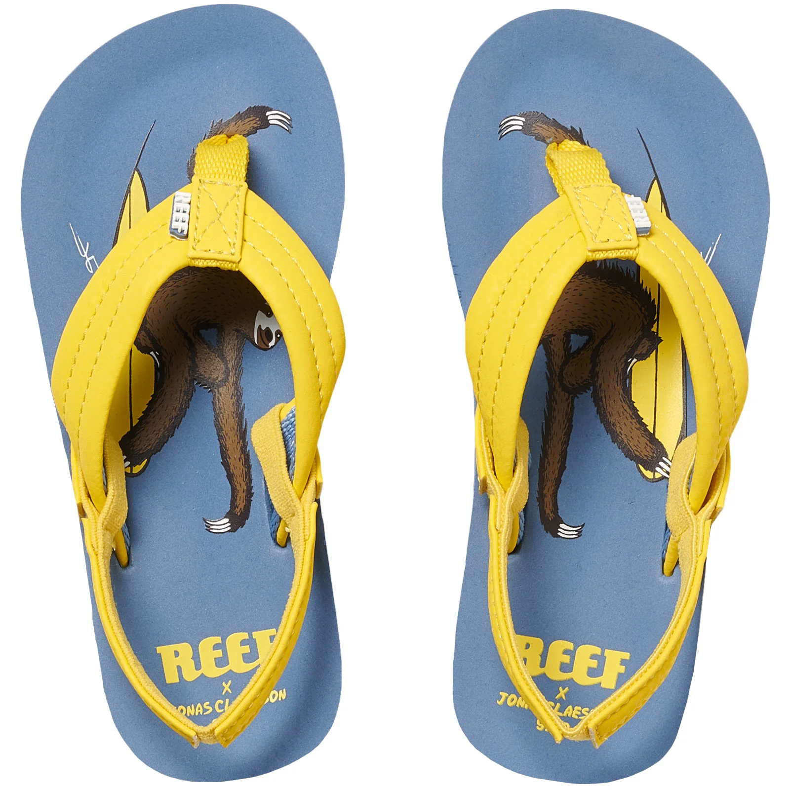 Reef Kids Jonas Claesson LIL Flip Flops Sandals - Blue - Image 2