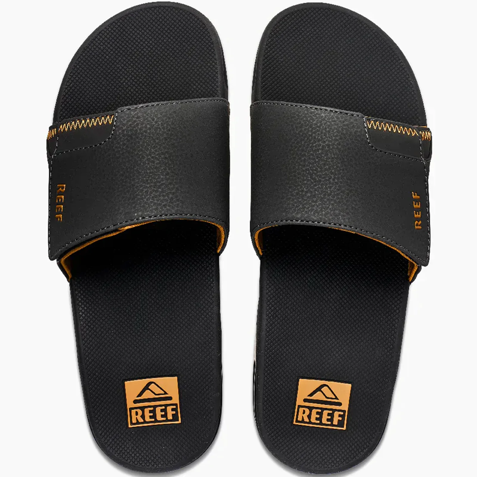 Reef Mens Fanning Sliders - Black - Image 2