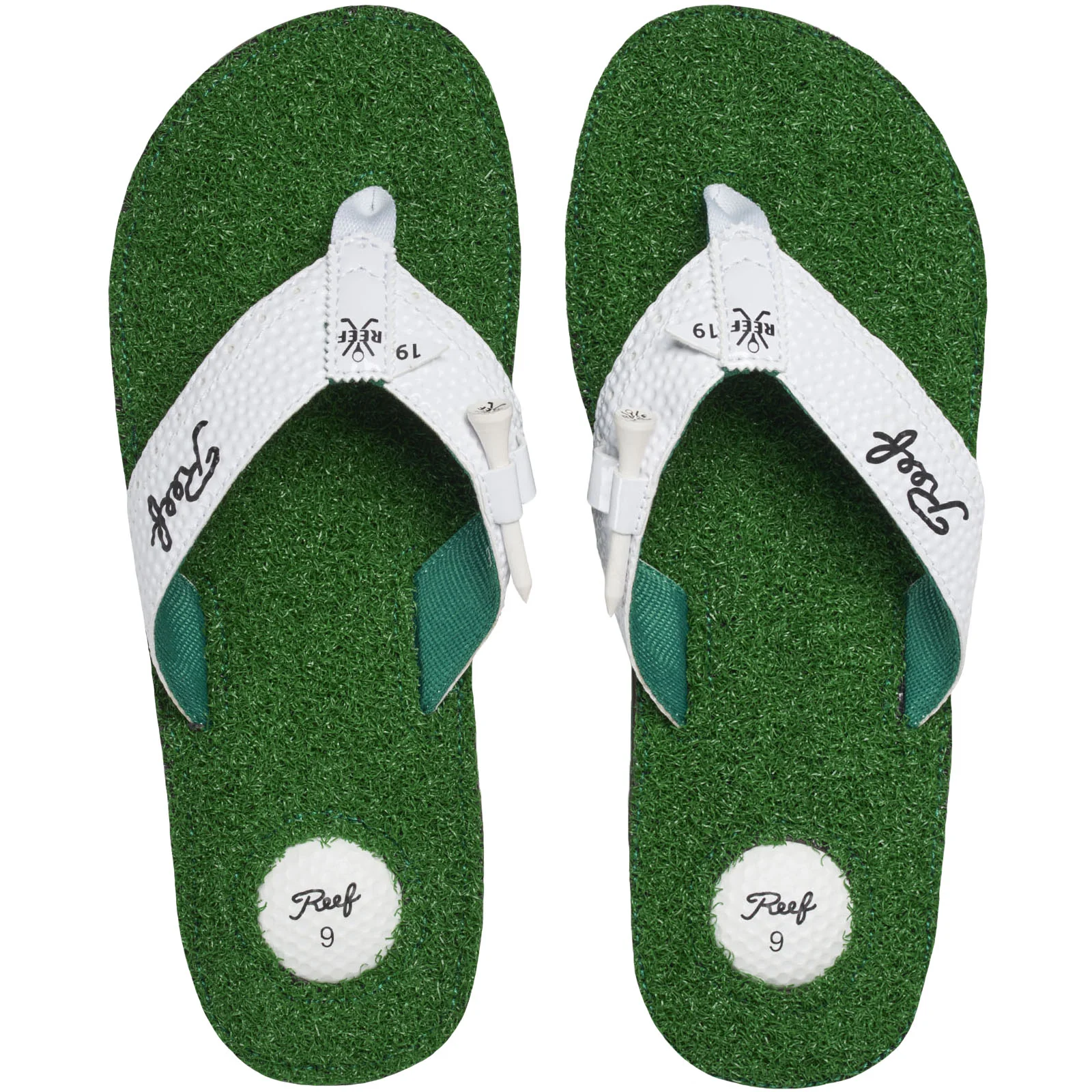 Reef Mens Mulligans II Golf Sandals Flip Flops - White - Image 2