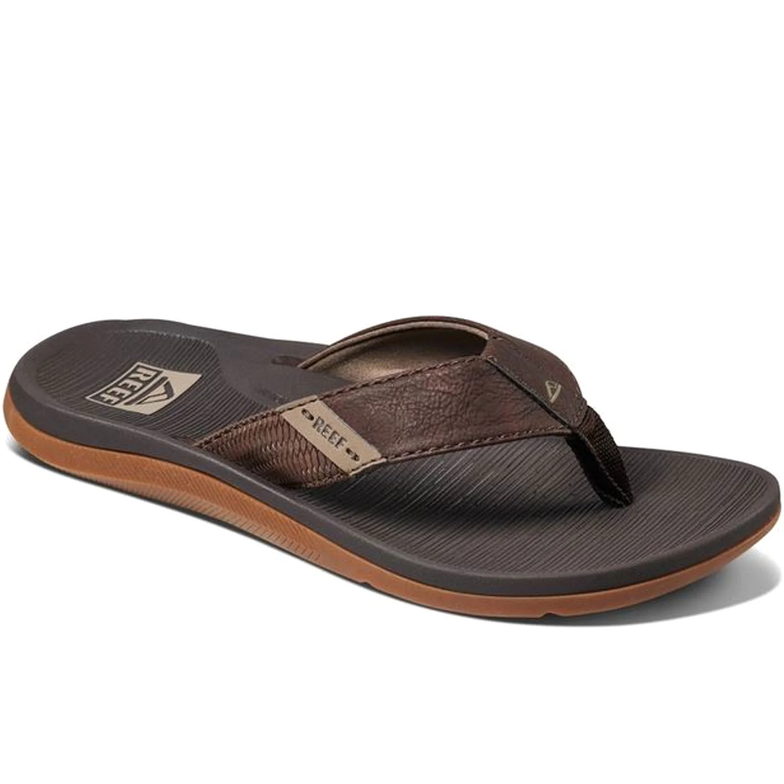 Reef Mens Santa ANA Leather Flip Flops - Image 4