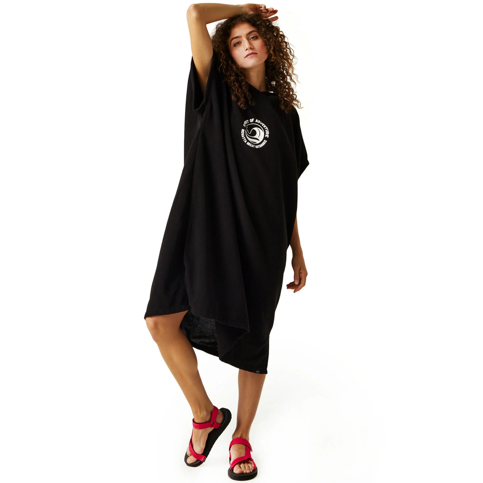 Regatta Adults Hooded Towel Poncho - Image 34