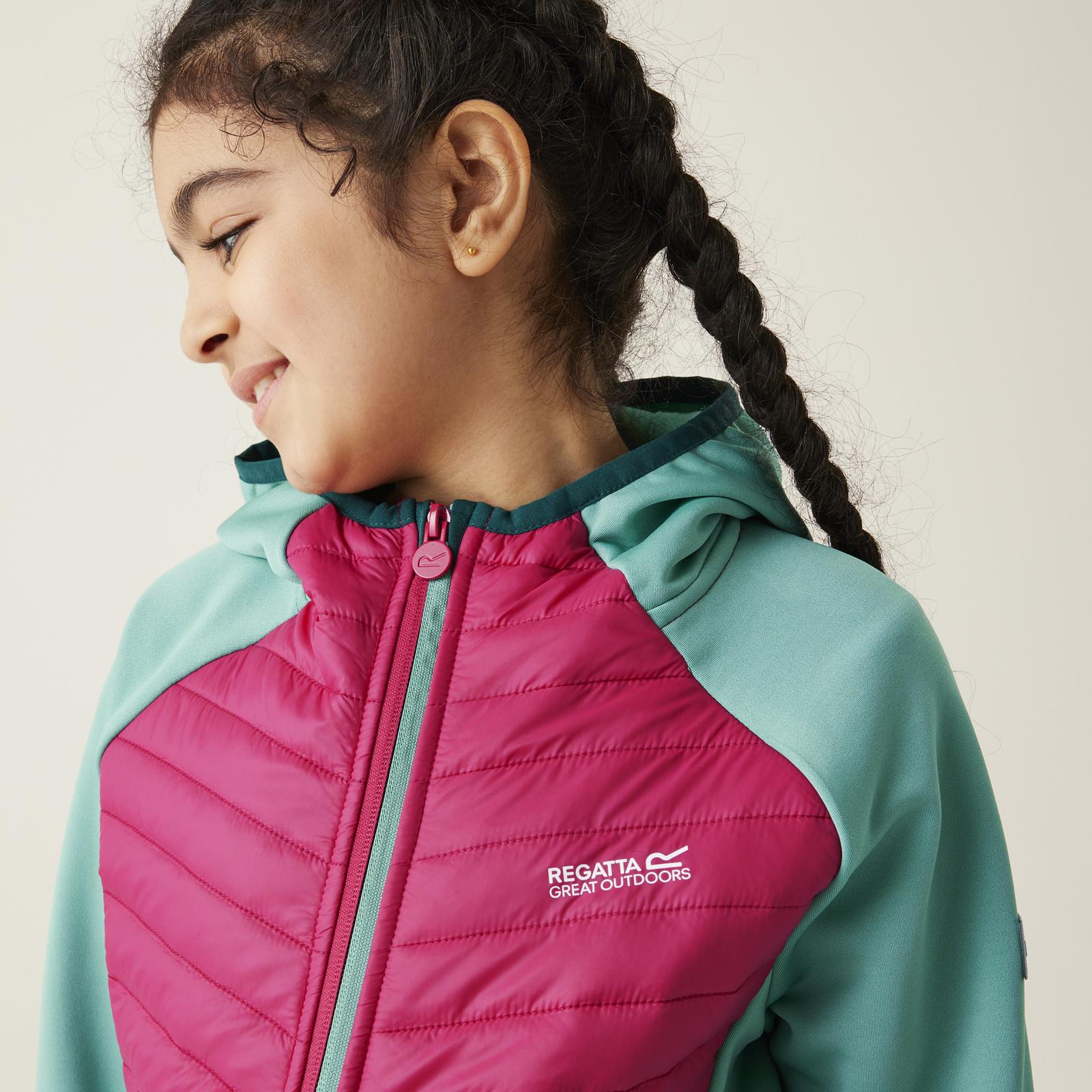 Regatta Kids Kielder Hybrid VIII Hooded Outdoor Walking Hiking Softshell Jacket - Image 37