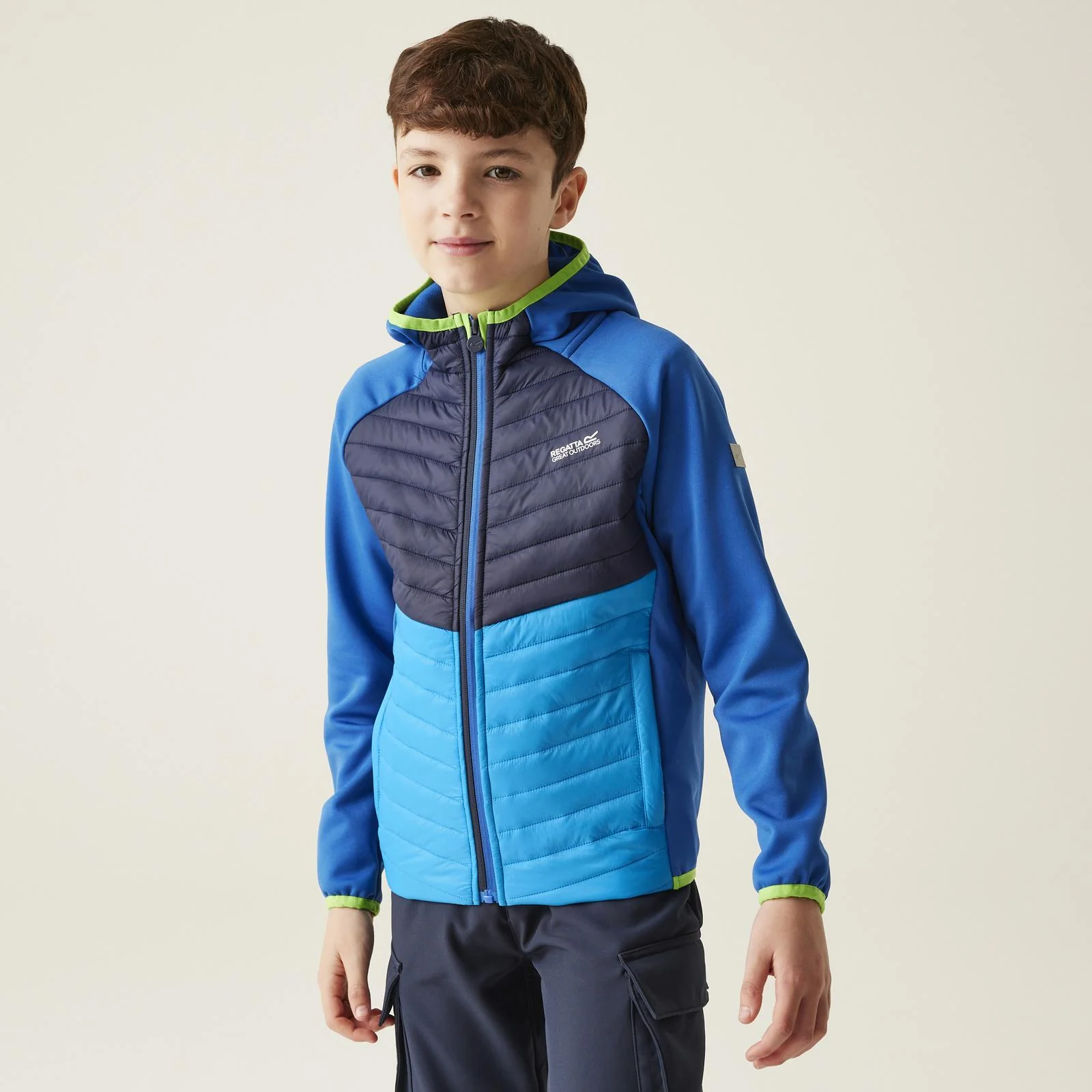 Regatta Kids Kielder Hybrid VIII Hooded Outdoor Walking Hiking Softshell Jacket - Image 5