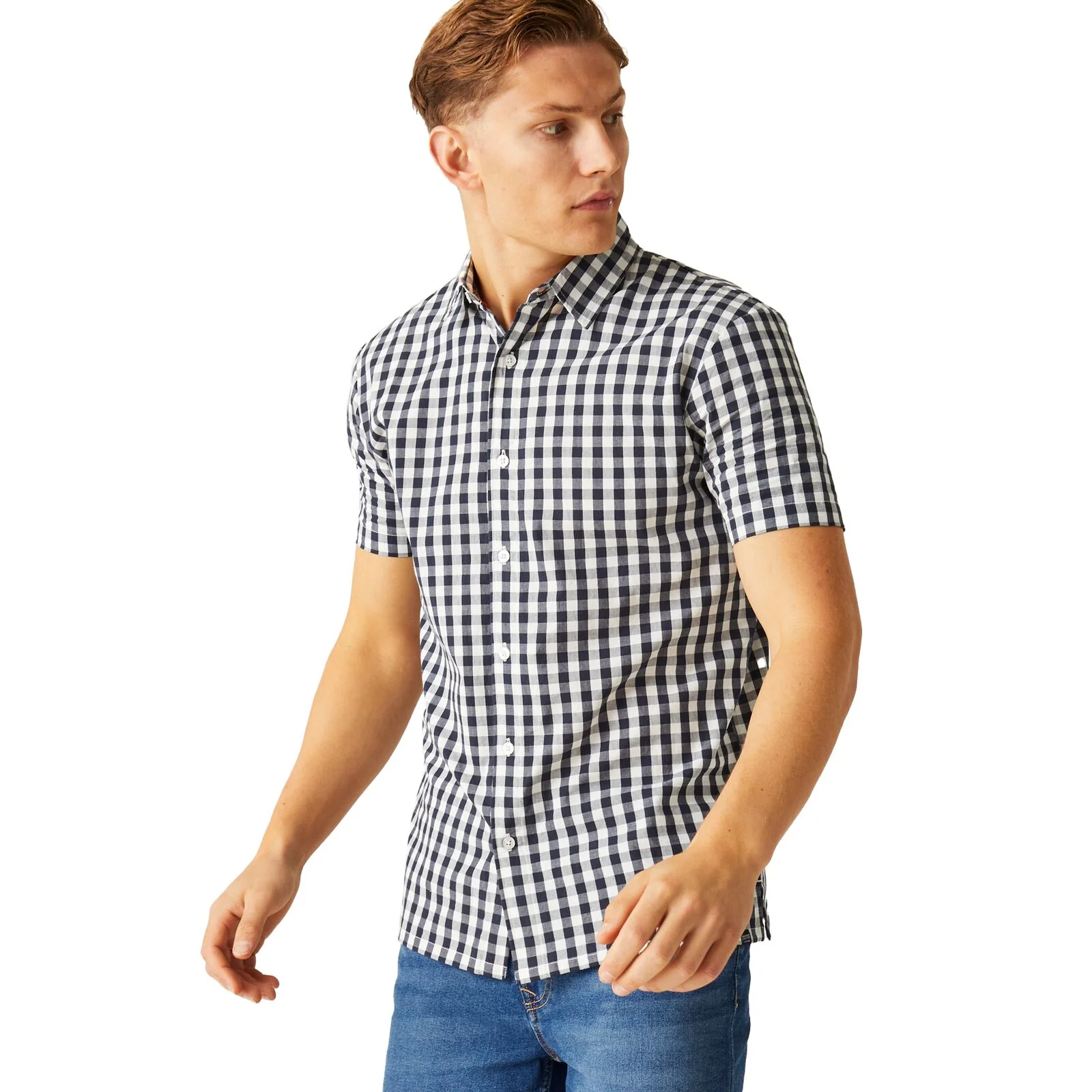 Regatta Mens Denmoor Short Sleeve Shirt - Image 2