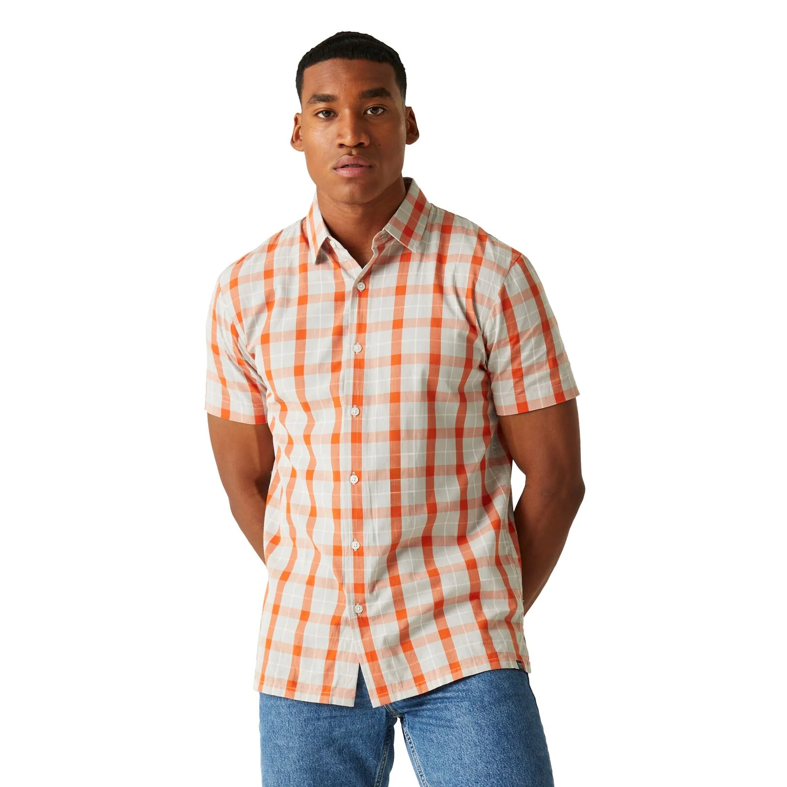Regatta Mens Denmoor Short Sleeve Shirt - Image 4