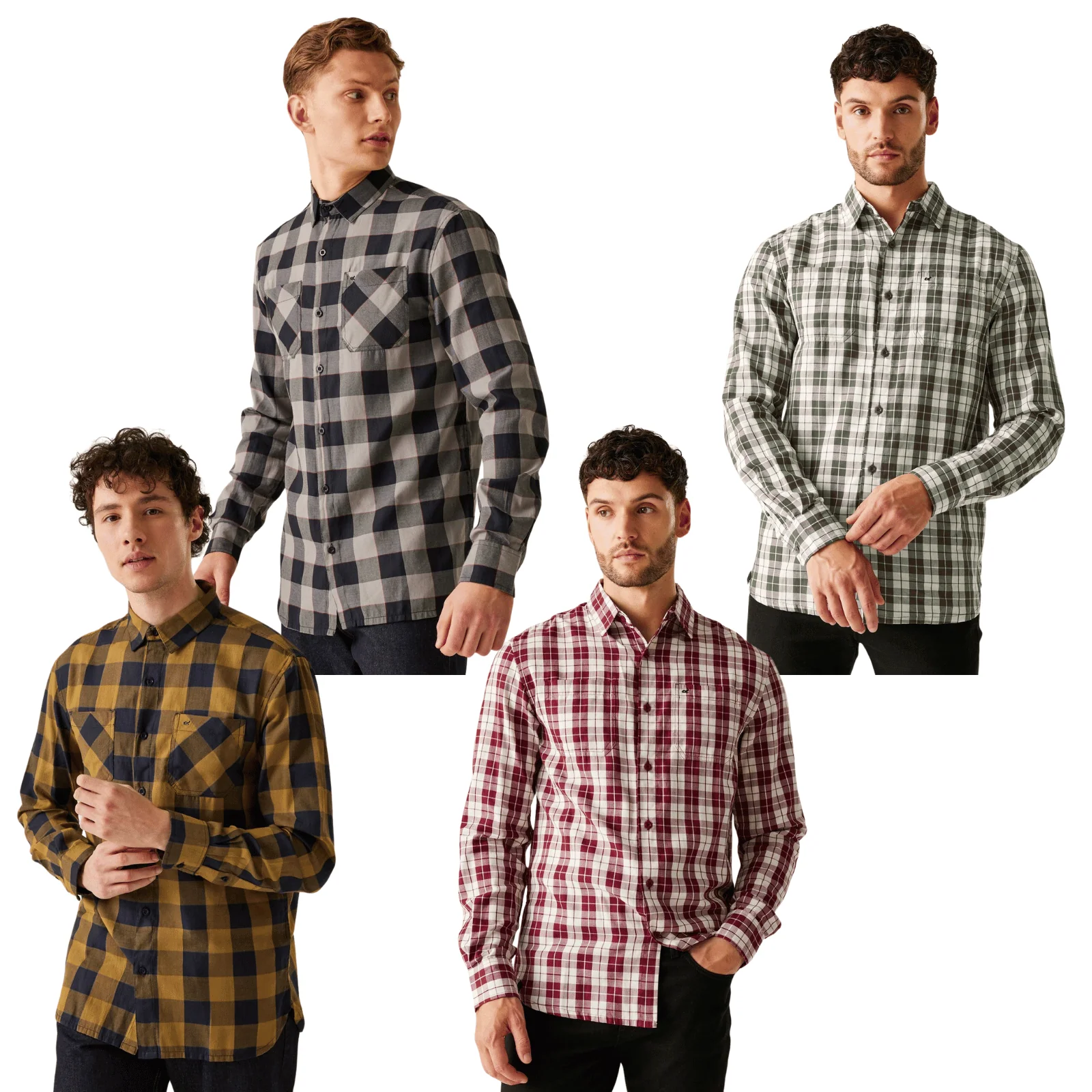 Regatta Mens Lance Checked Long Sleeve Shirt
