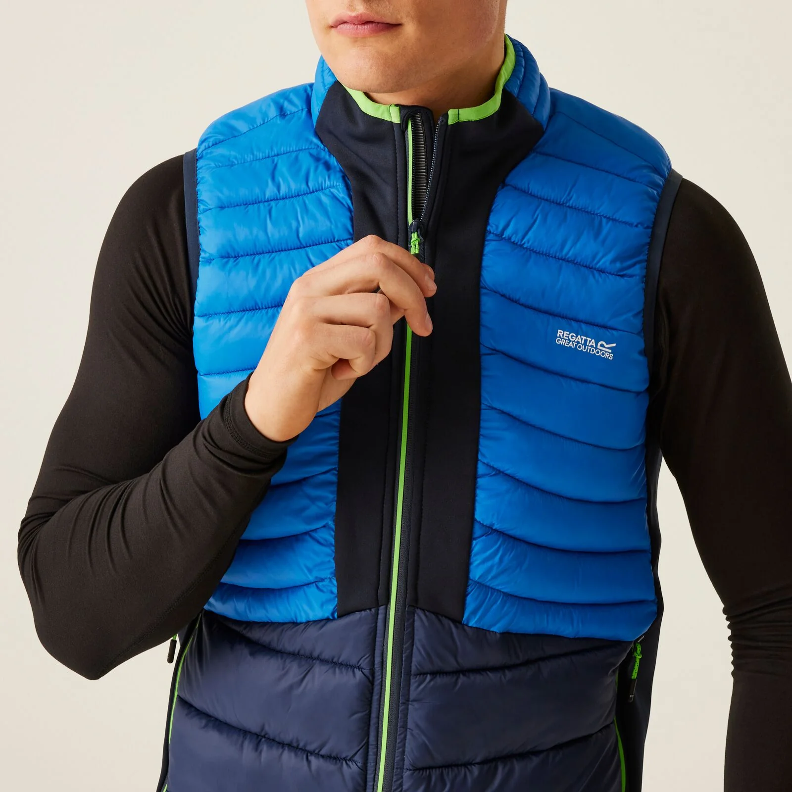 Regatta Mens Leedre Hybrid Padded Gilet - Image 9