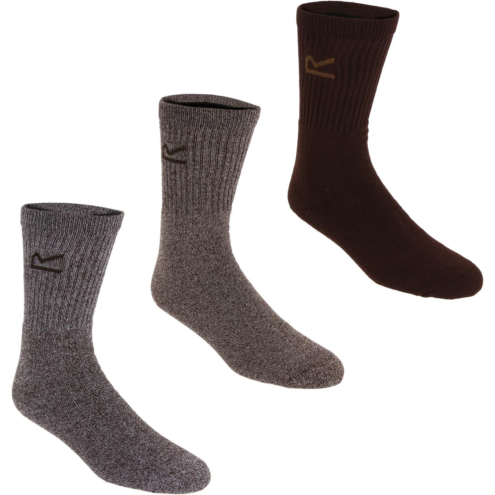 Regatta Mens Outdoor Socks - Brown Marl - OS - Image 4