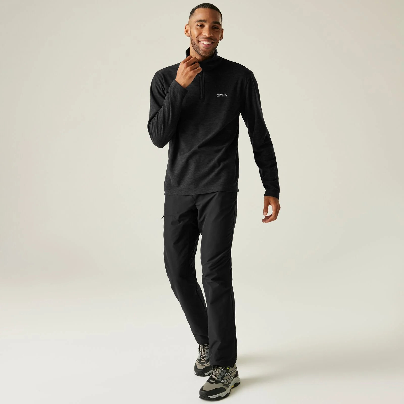 Regatta Mens Thompson Marl Quick Drying Half Zip Fleece - Image 17