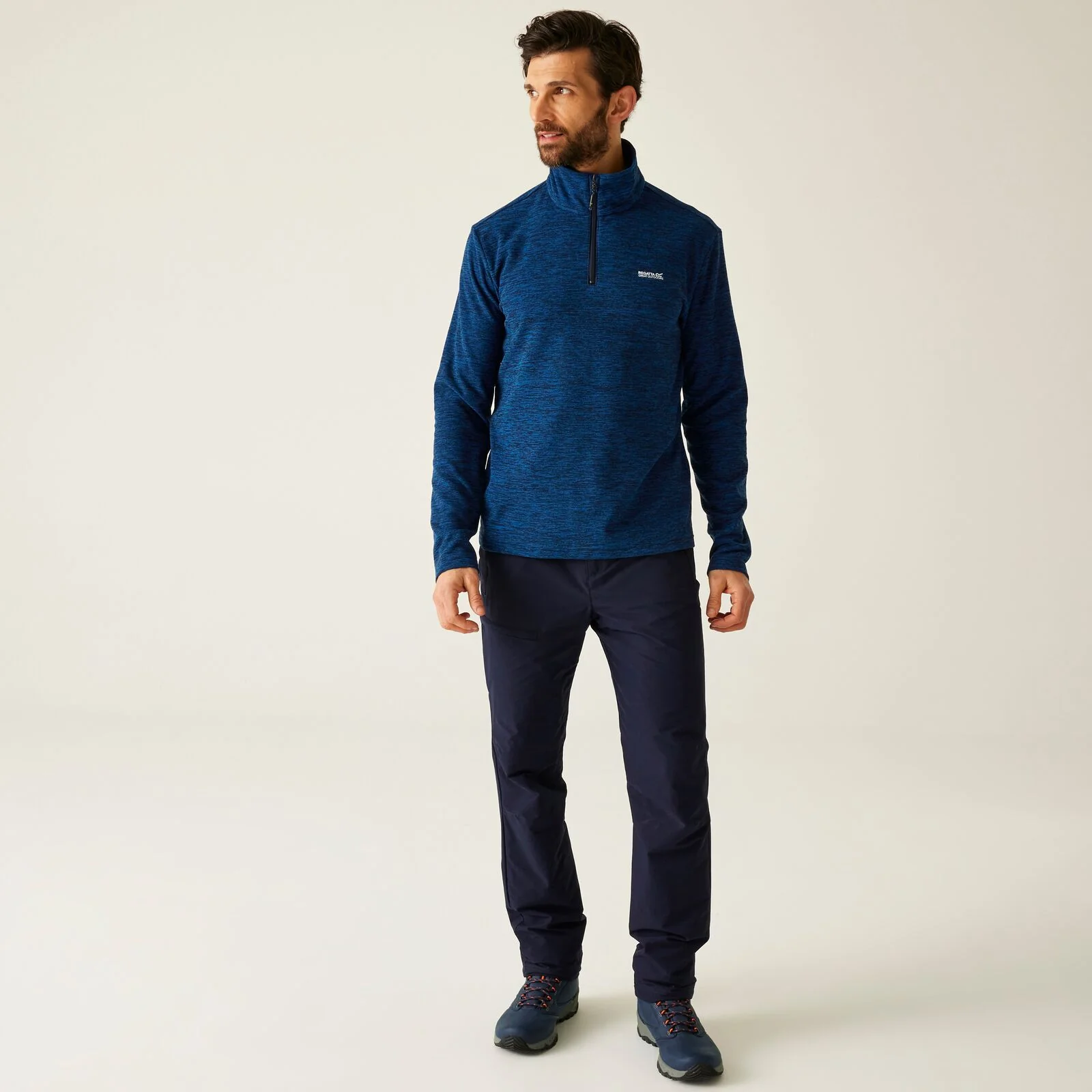 Regatta Mens Thompson Marl Quick Drying Half Zip Fleece - Image 18