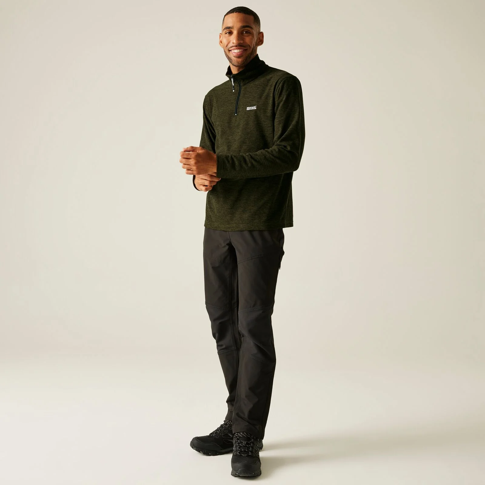 Regatta Mens Thompson Marl Quick Drying Half Zip Fleece - Image 21