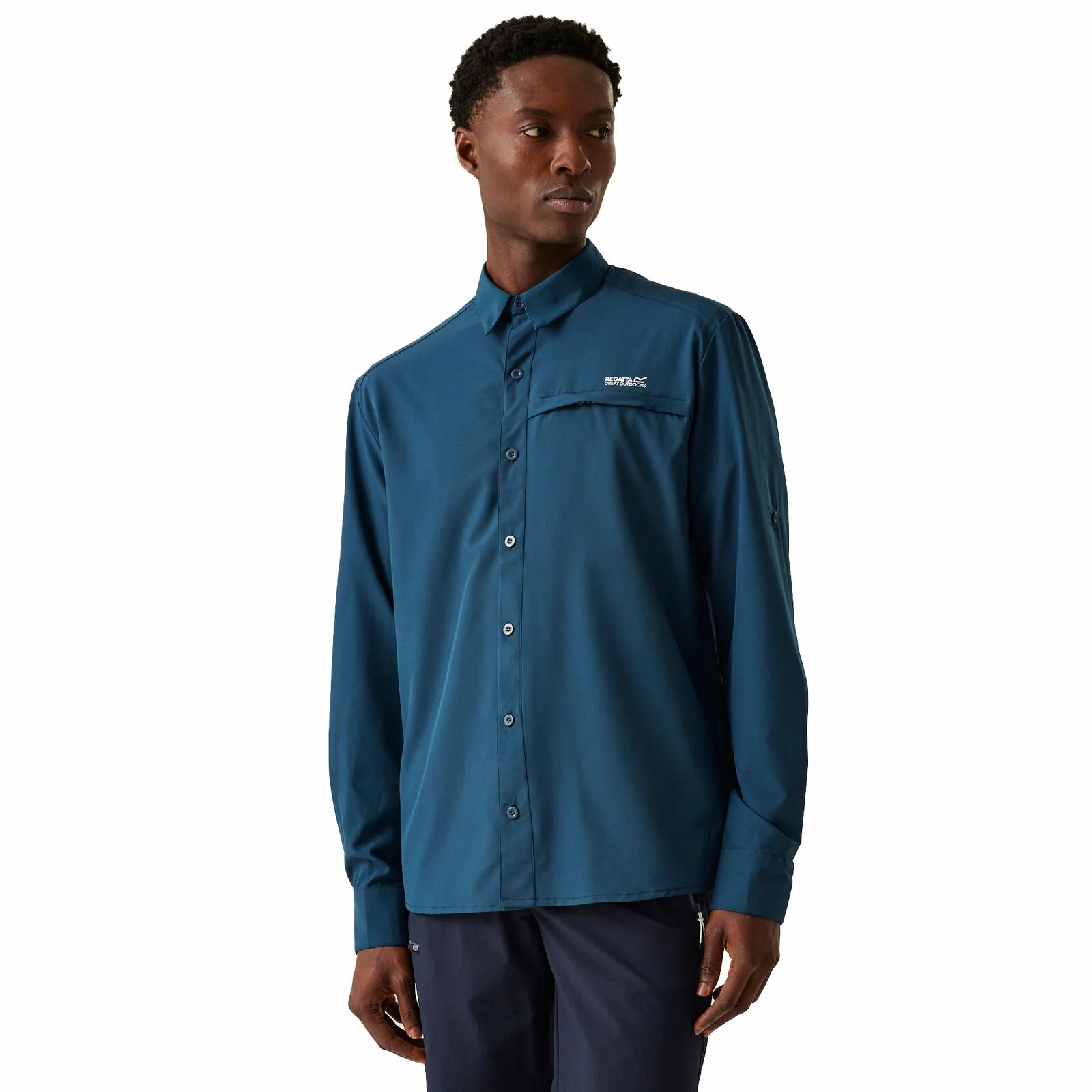 Regatta Mens Travel Packaway Long Sleeve Shirt