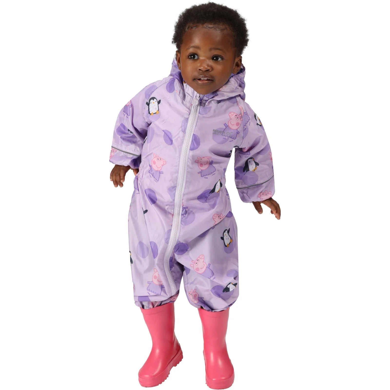 Regatta Kids Peppa Pig Pobble Print Waterproof Puddle Suit - Image 26
