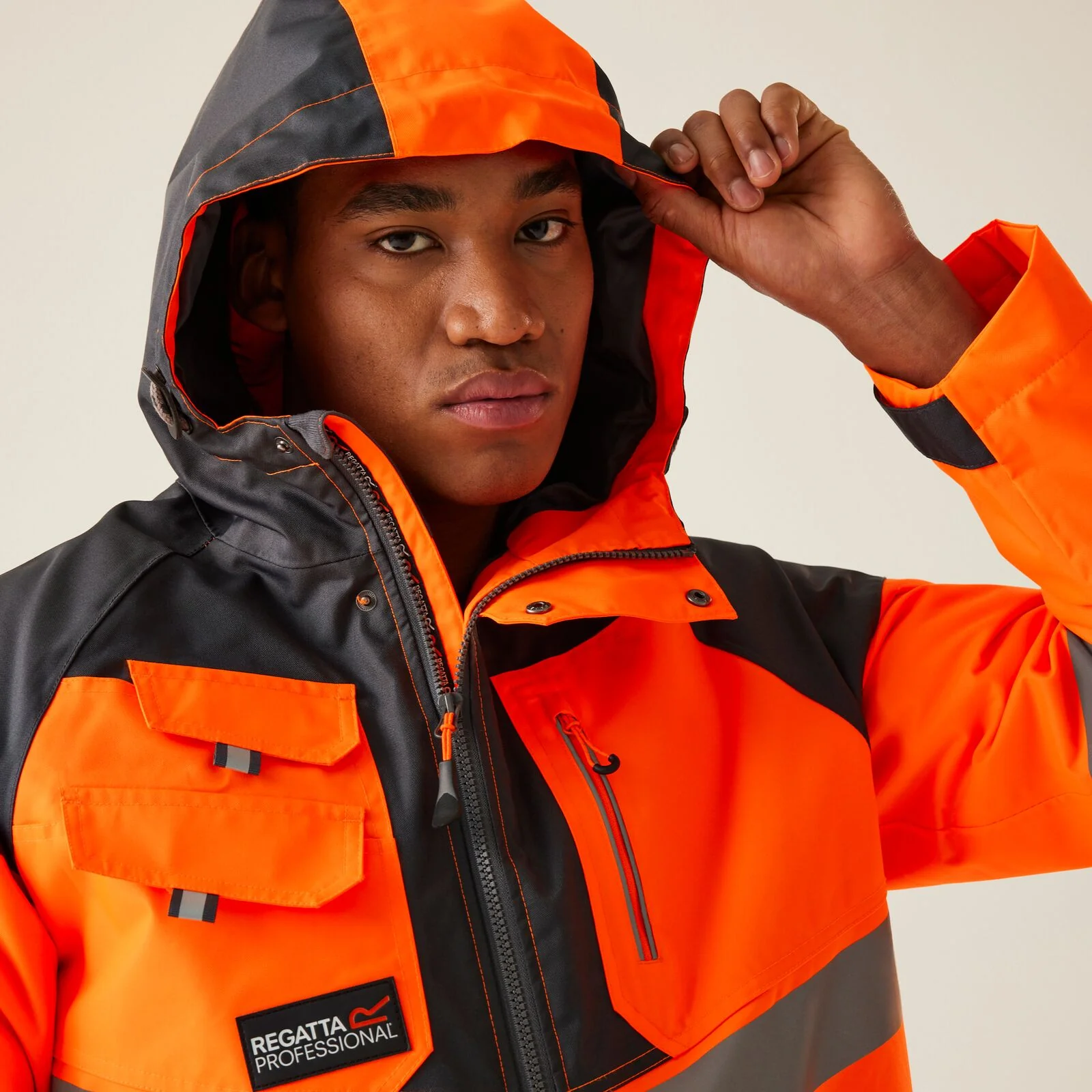 Regatta Professional Mens HI-VIS Tactical Waterproof Jacket - Image 18