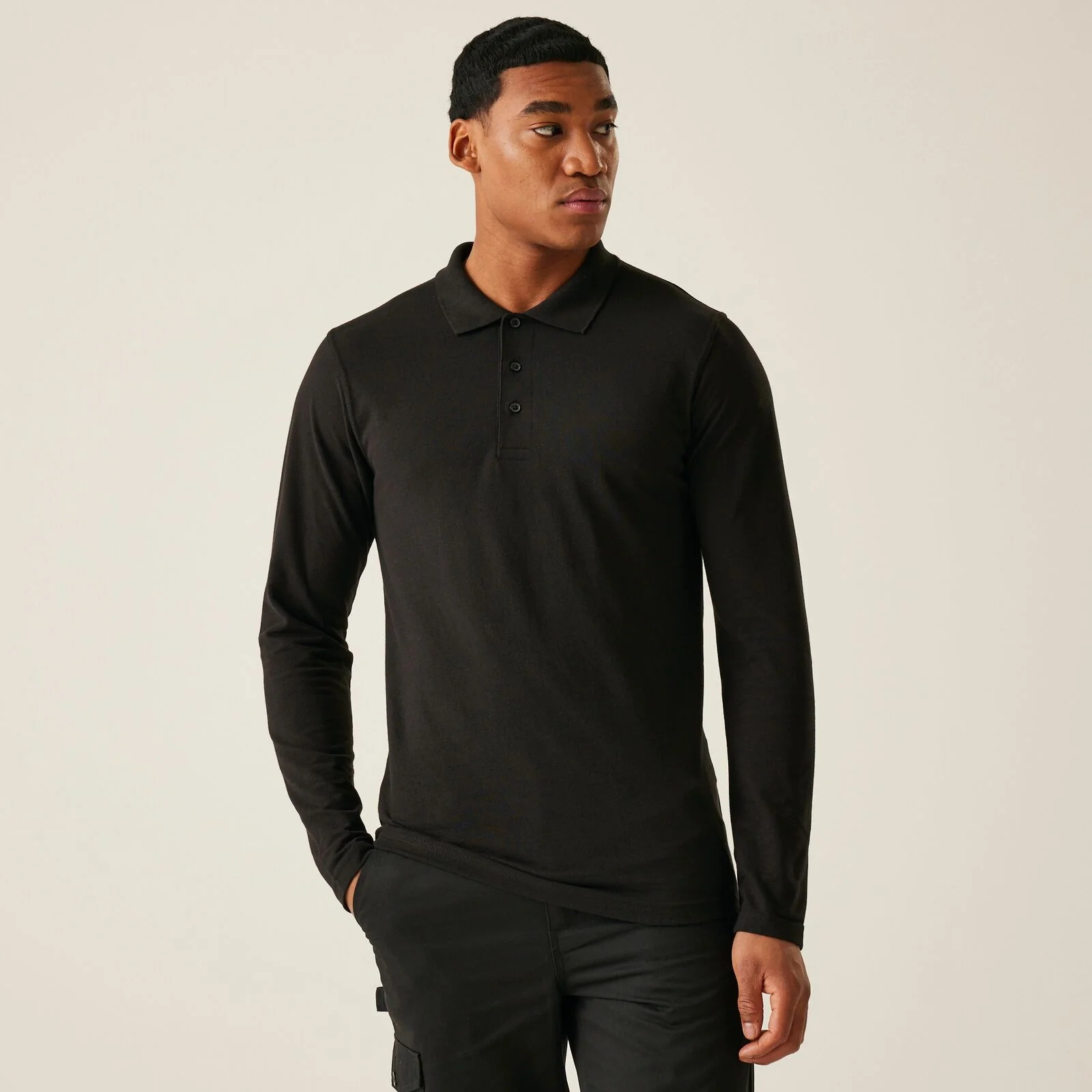 Regatta Professional Mens Pro 65/35 Long Sleeve Polo Shirt - Image 2