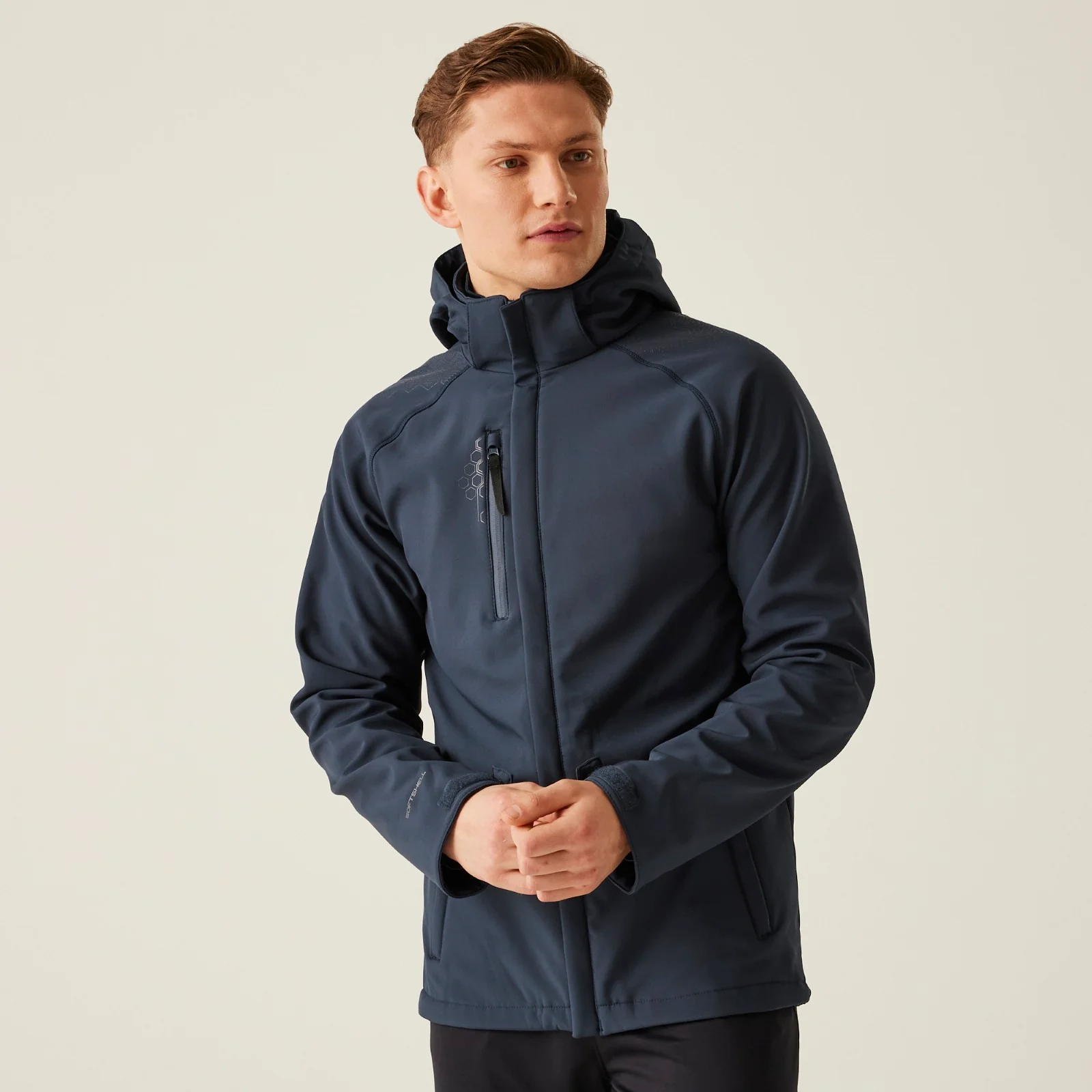 Regatta Professional Mens Repeller Linded Hooded Softshell Jacket - Image 3