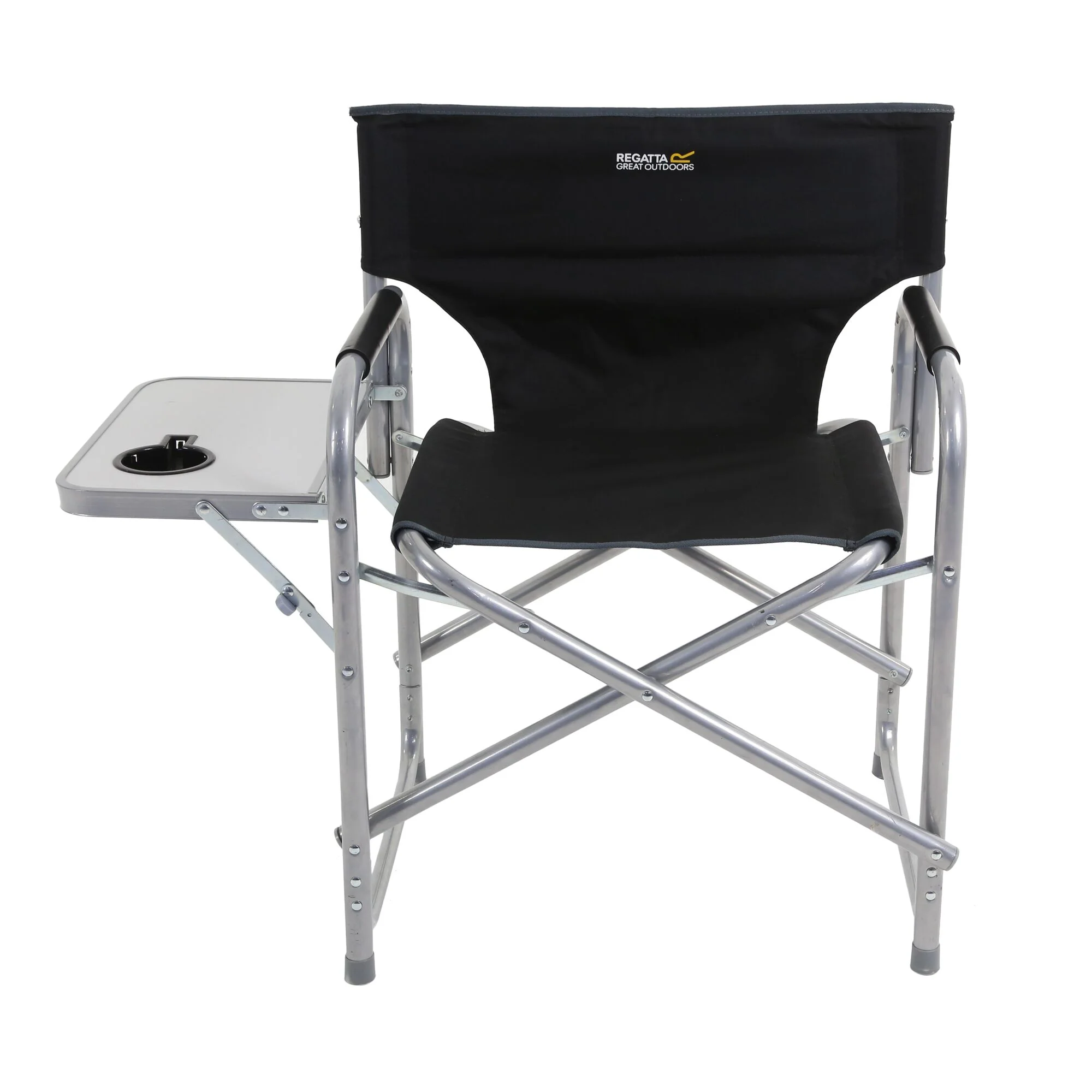 Regatta Sedile Directors Chair With Side Table - Black/Seal Grey - One Size - Image 3