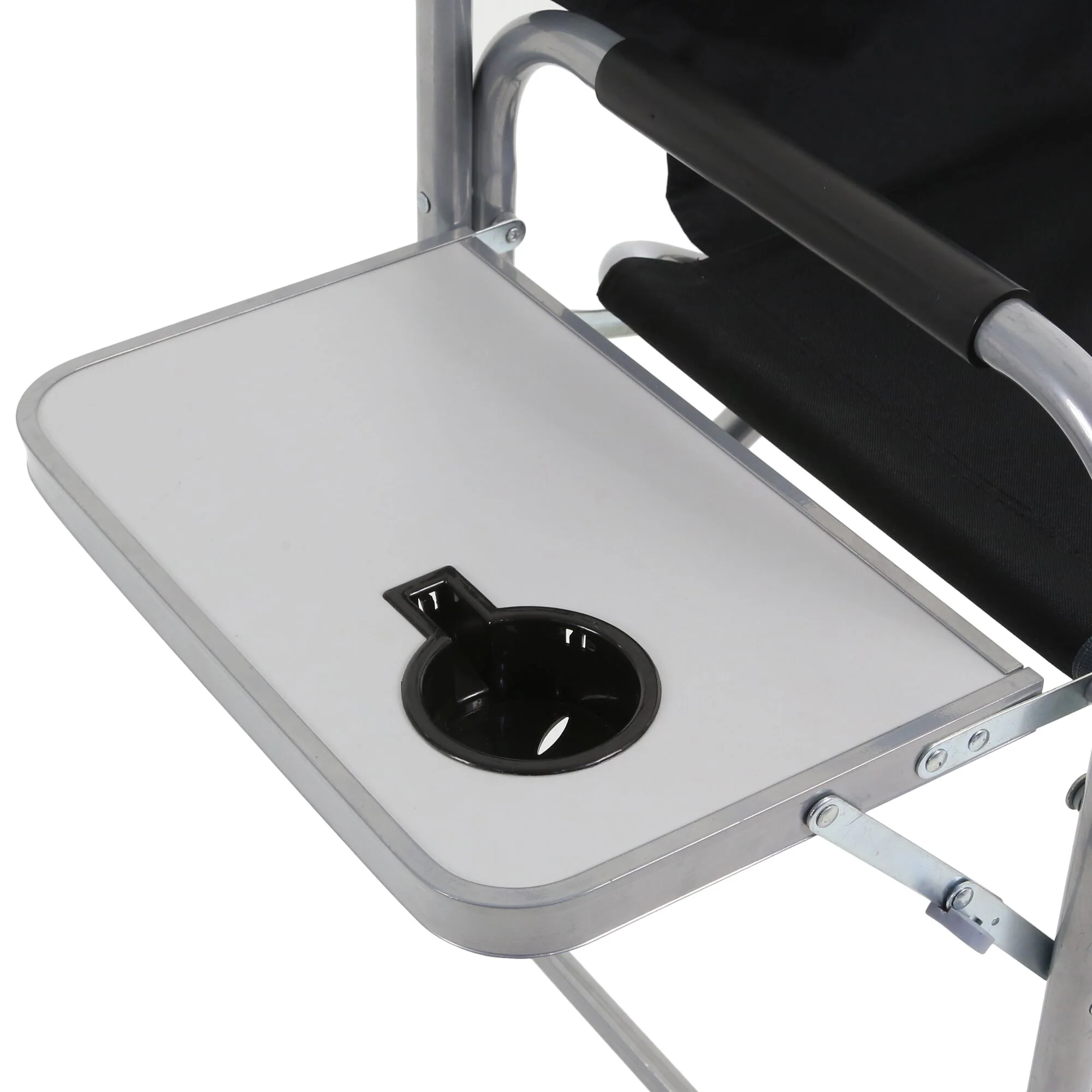 Regatta Sedile Directors Chair With Side Table - Black/Seal Grey - One Size - Image 4