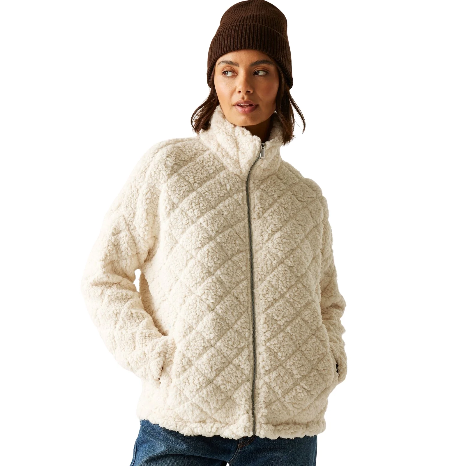 Regatta Womens Alaiya Cable Knit Chunky Full Zip Fleece - Image 4