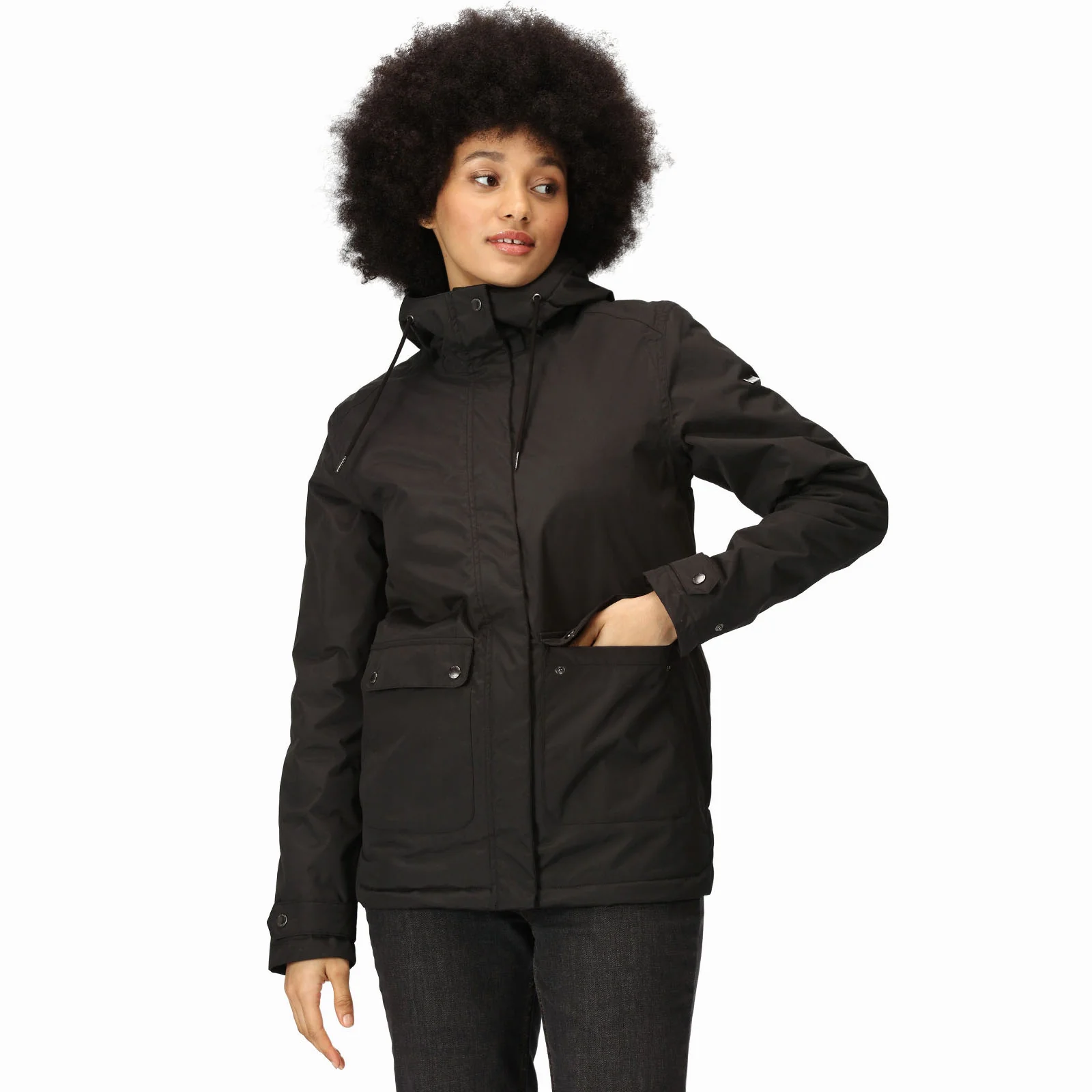 Regatta Womens Broadia Waterproof Hooded Jacket Coat - Image 3