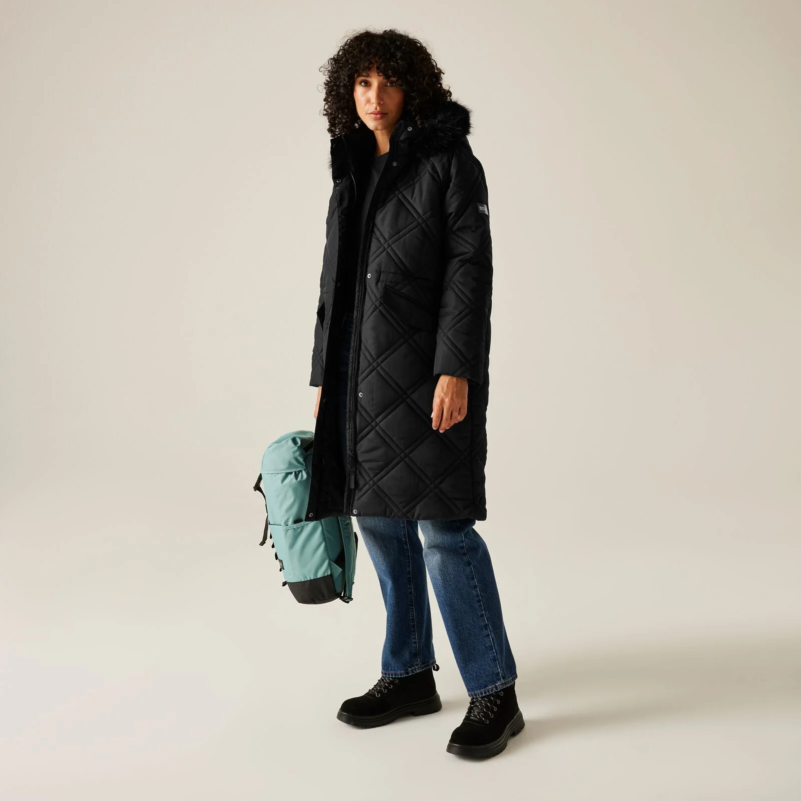 Regatta Womens Freyla  Longline Quilted Padded Jacket - Image 15