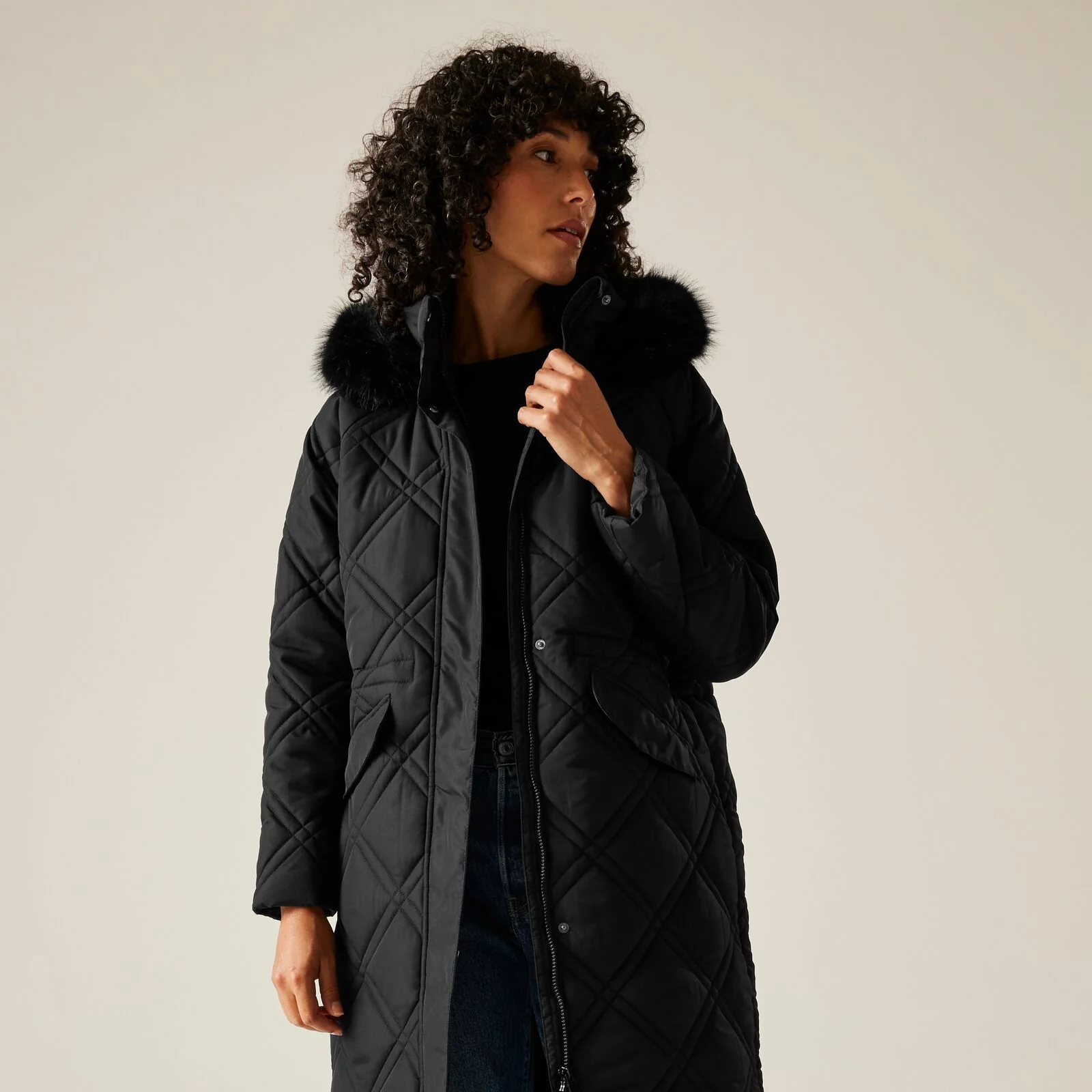 Regatta Womens Freyla  Longline Quilted Padded Jacket - Image 20