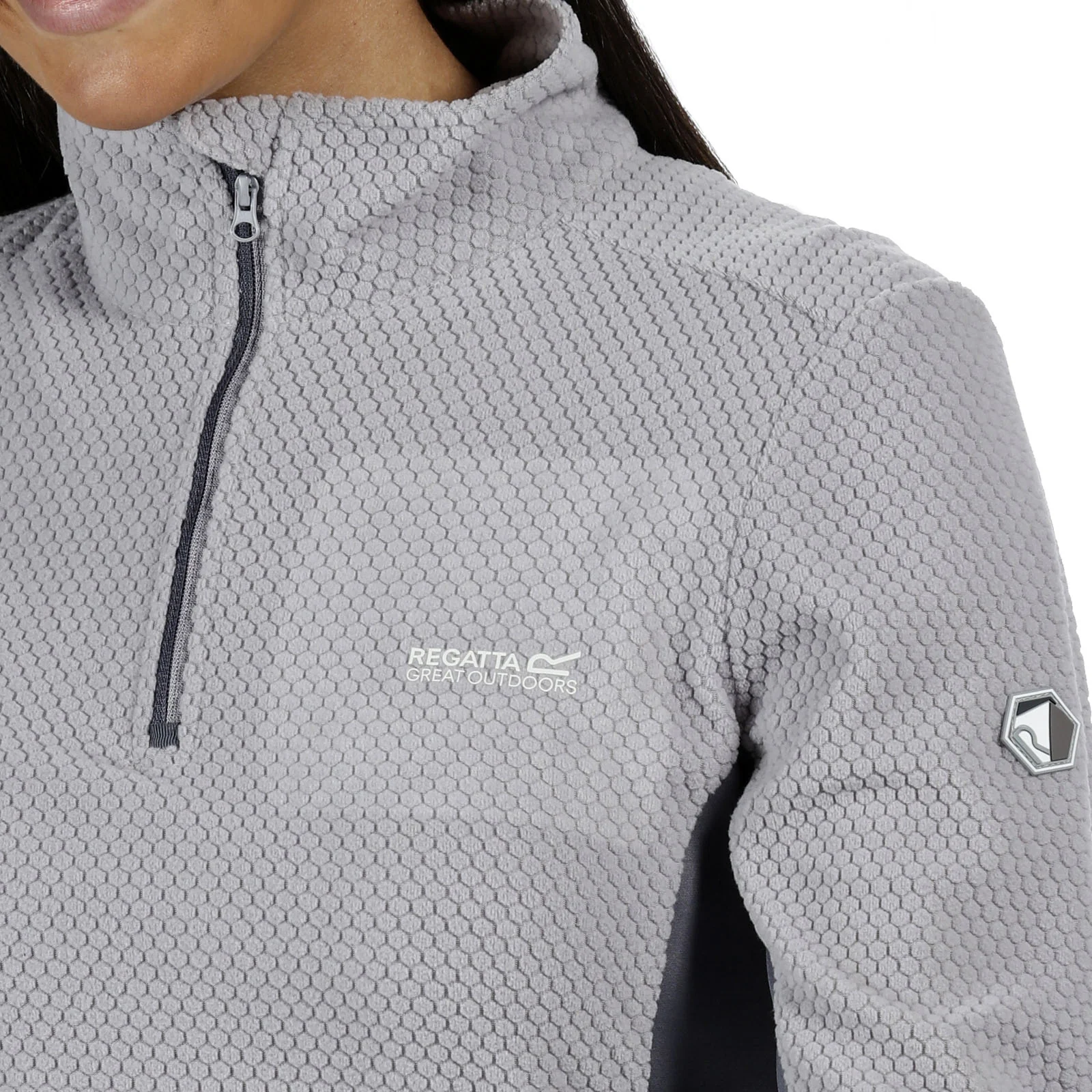 Regatta Womens Highton Honeycomb Fleece - Grey - Image 3