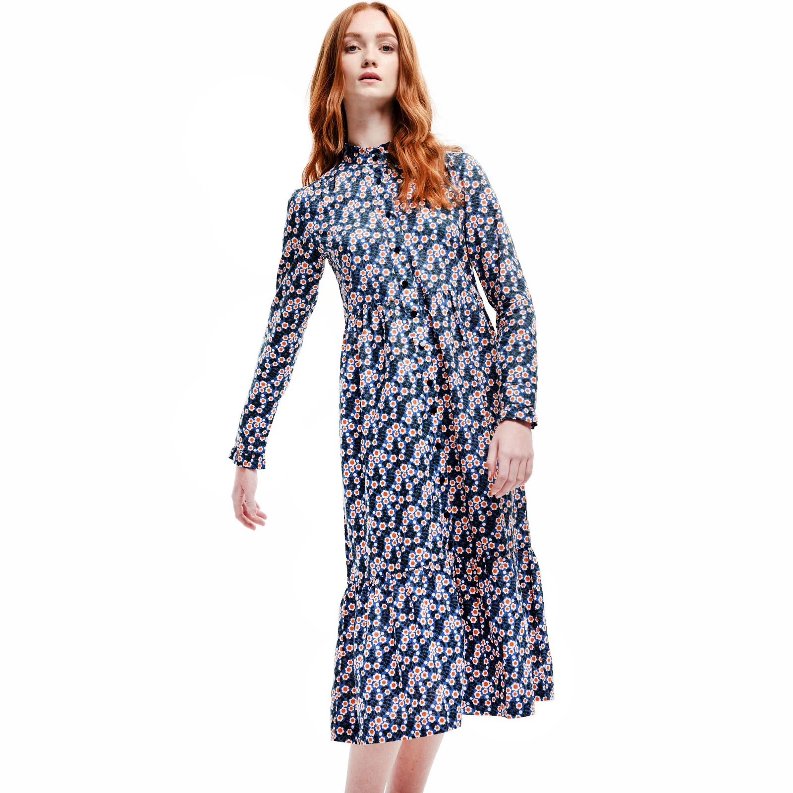 Regatta Womens Orla Kiely High Neck Button Up Maxi Dress - Image 11