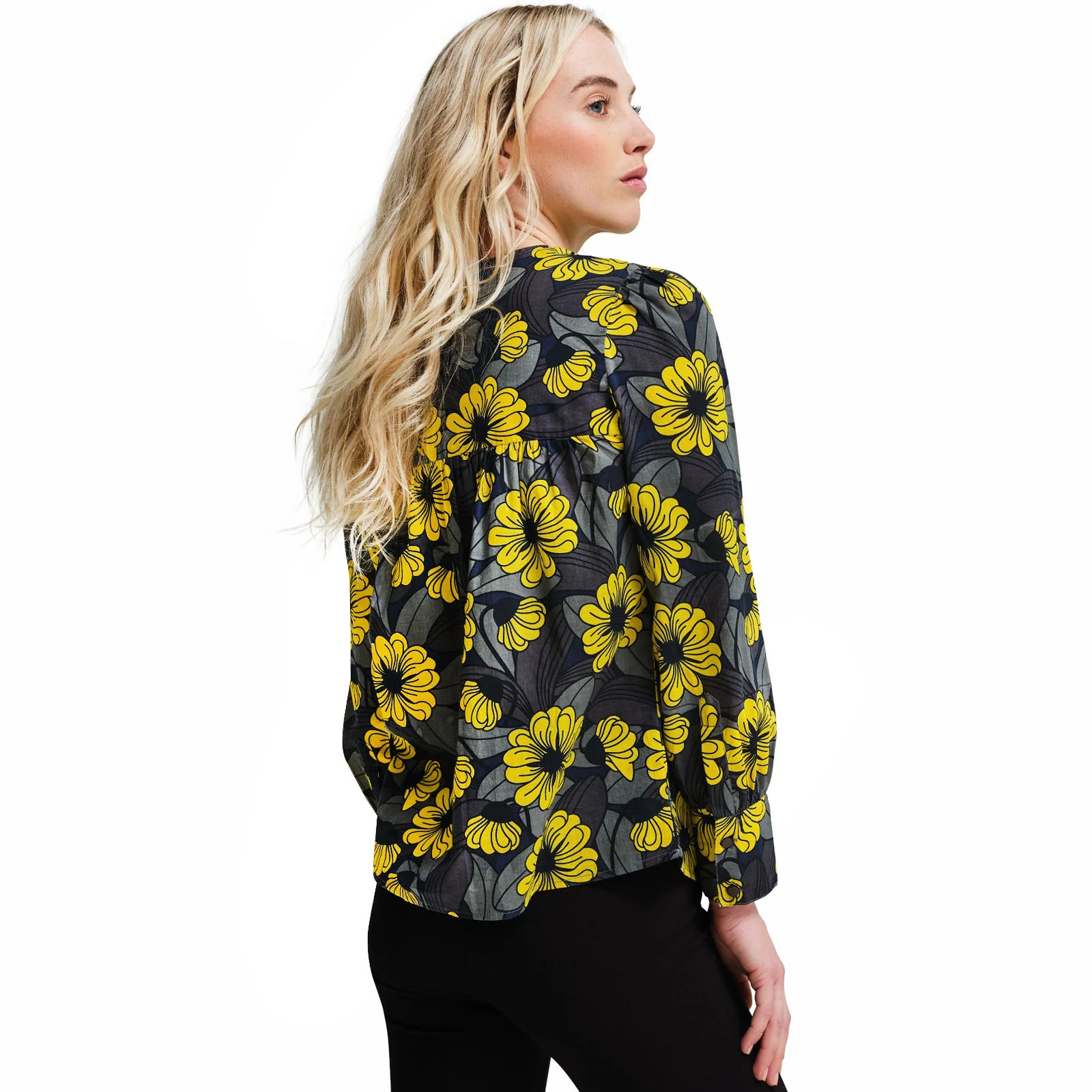 Regatta Womens Orla Kiely Long Sleeve Bib Collar Blouse Top - Image 9