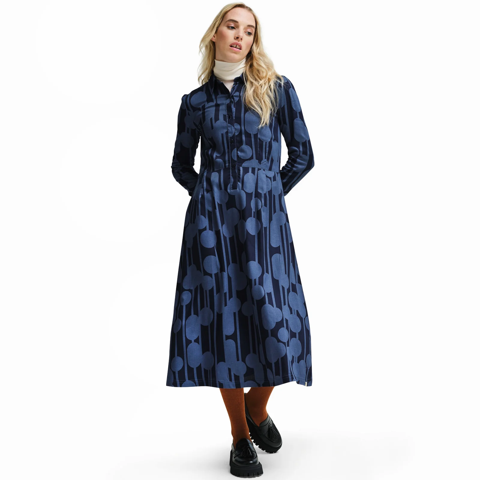 Regatta Womens Orla Kiely Long Sleeve Maxi Shirt Dress - Image 9