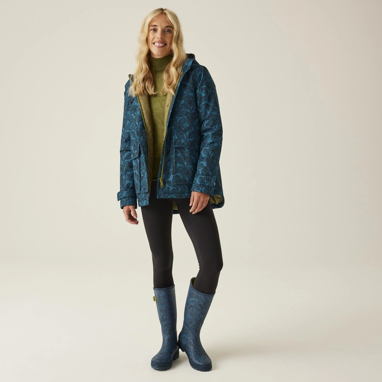 Regatta Womens Orla Kiely Mid Length Waterproof Hooded Winter Jacket - Image 8