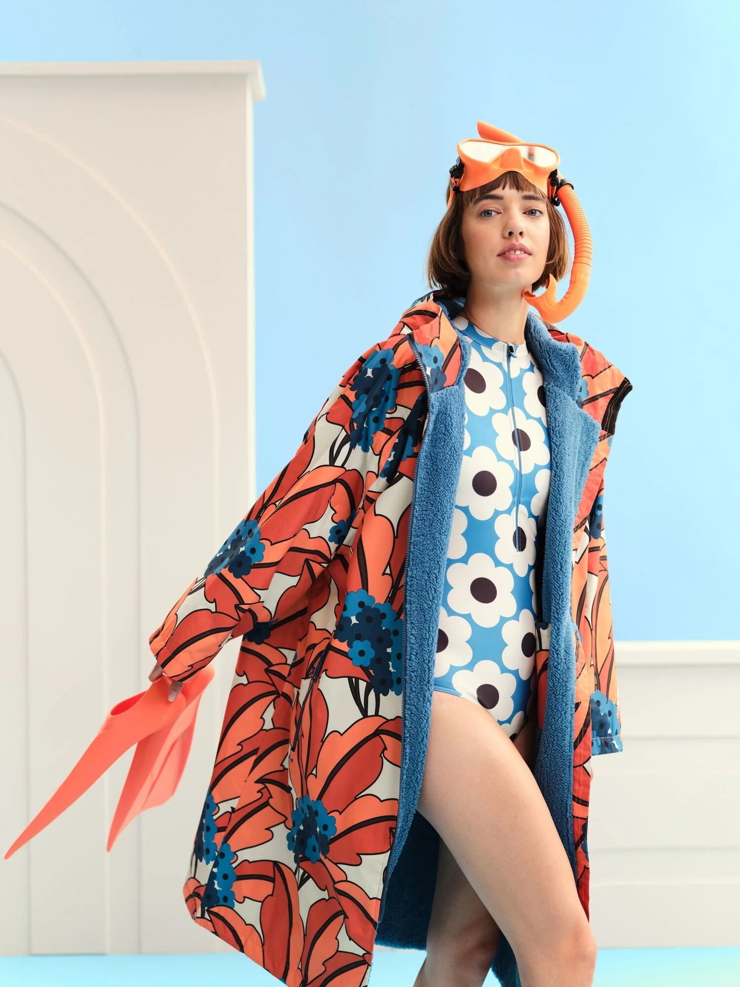 Regatta Womens Orla Kiely Waterproof Fleece Lined Changing Robe - Image 134