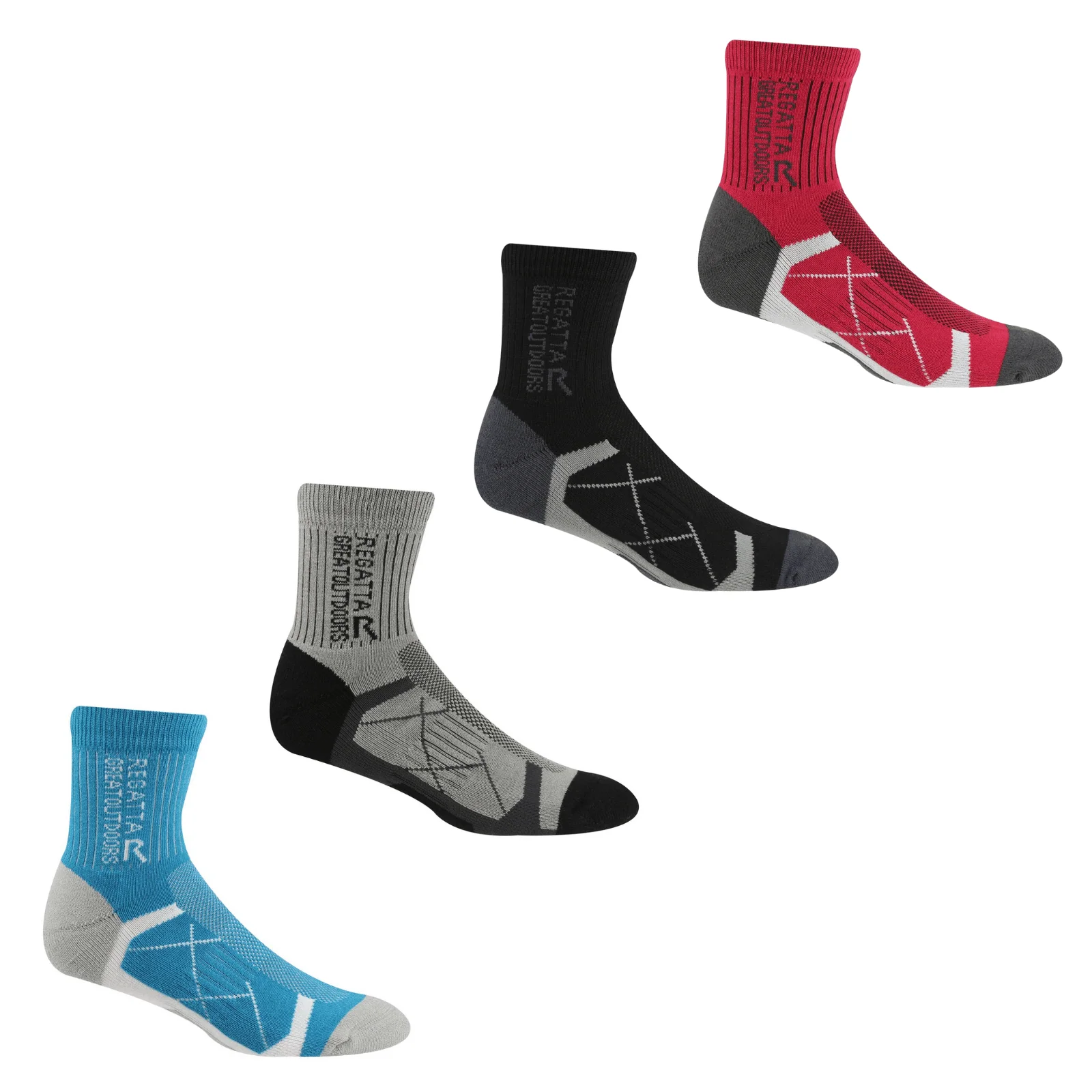 Regatta Womens Outdoor Active 2 Pack Walking Socks