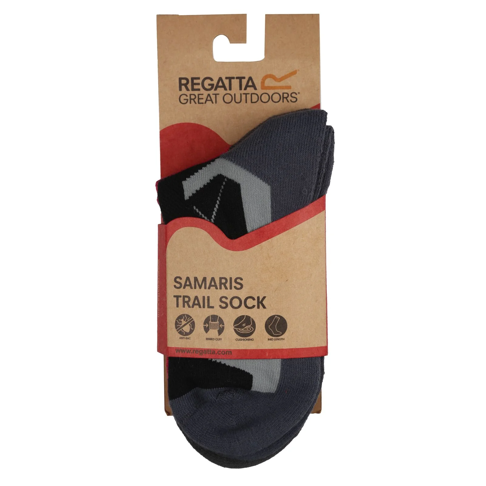 Regatta Womens Outdoor Active 2 Pack Walking Socks - Image 5