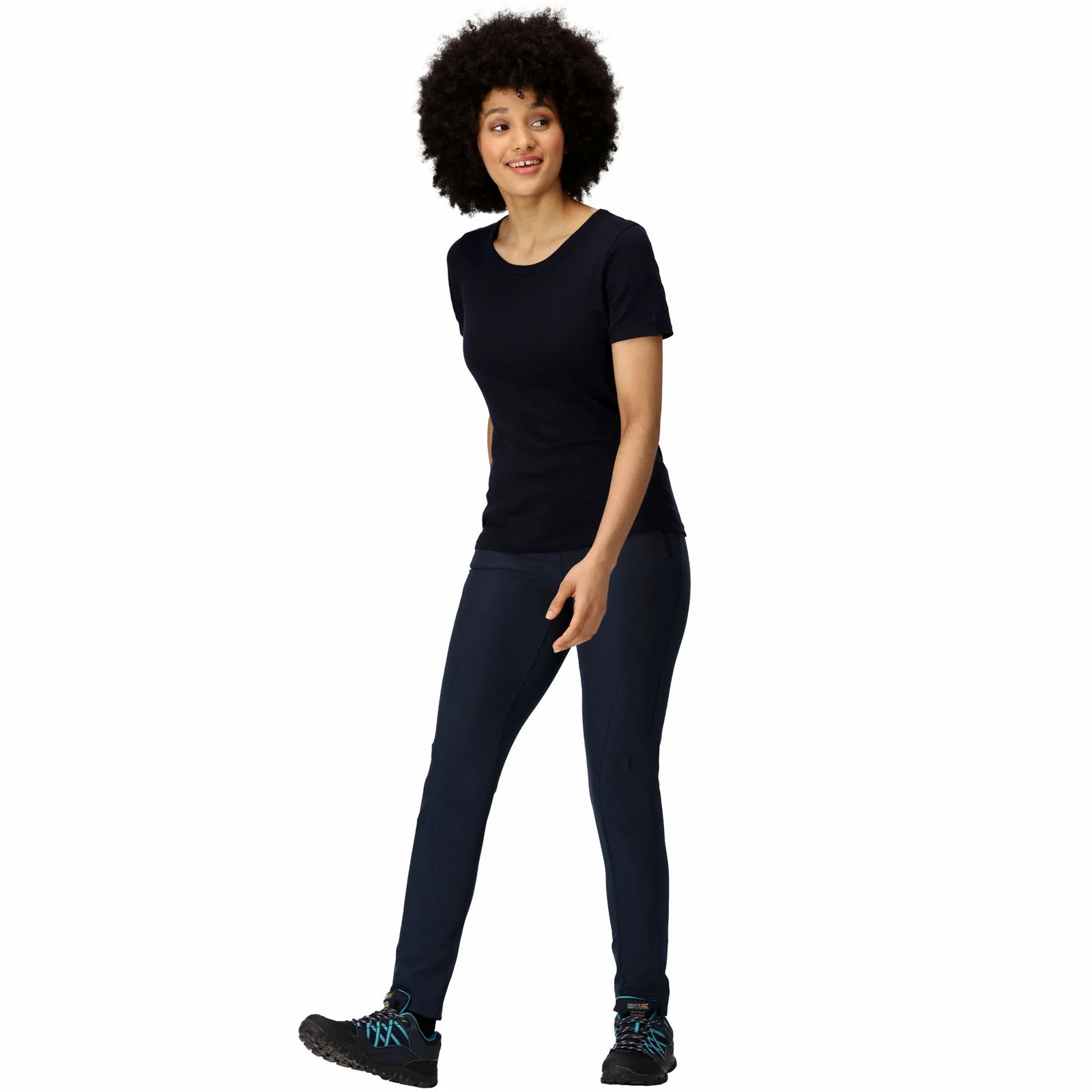Regatta Womens Pentre Stretch Walking Bottoms Trousers - Navy - Image 9