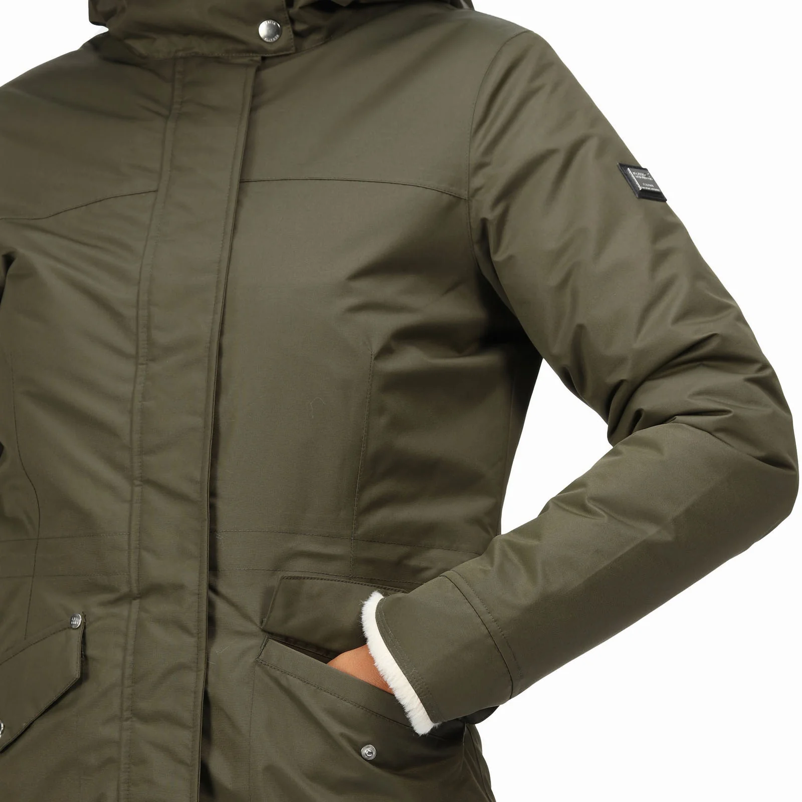 Regatta Womens Rimona Waterproof Parka Jacket - Dark Khaki - Image 6
