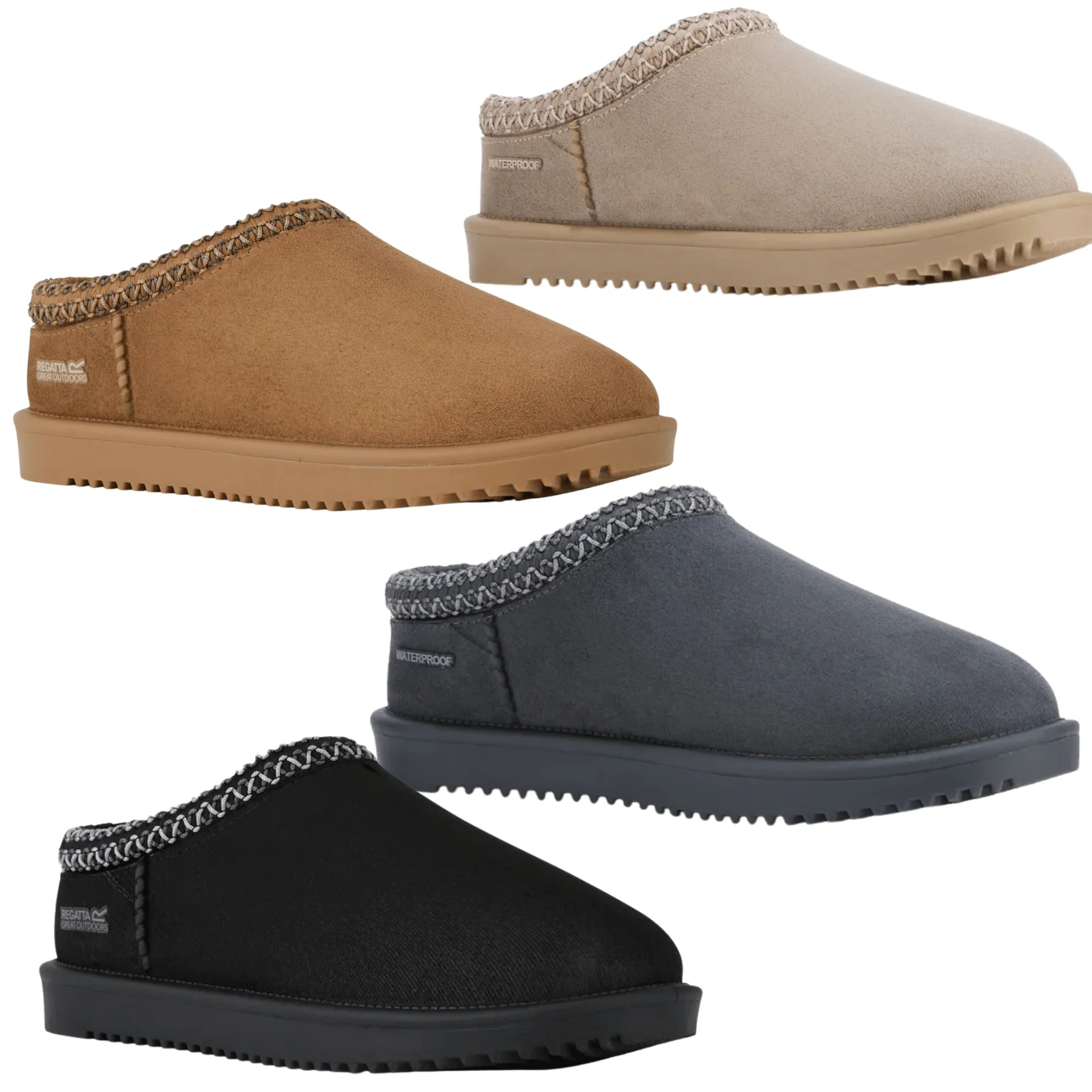 Regatta Womens Risley Fur Lined Waterproof Flat Mules
