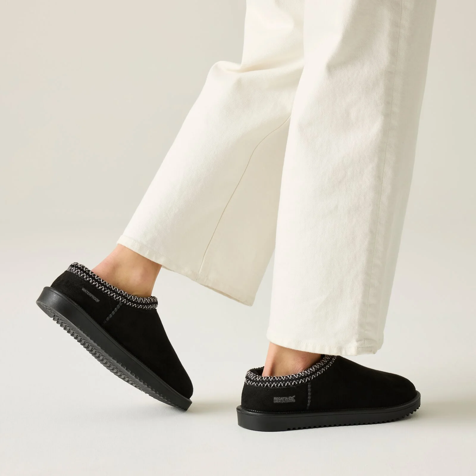 Regatta Womens Risley Fur Lined Waterproof Flat Mules - Image 3