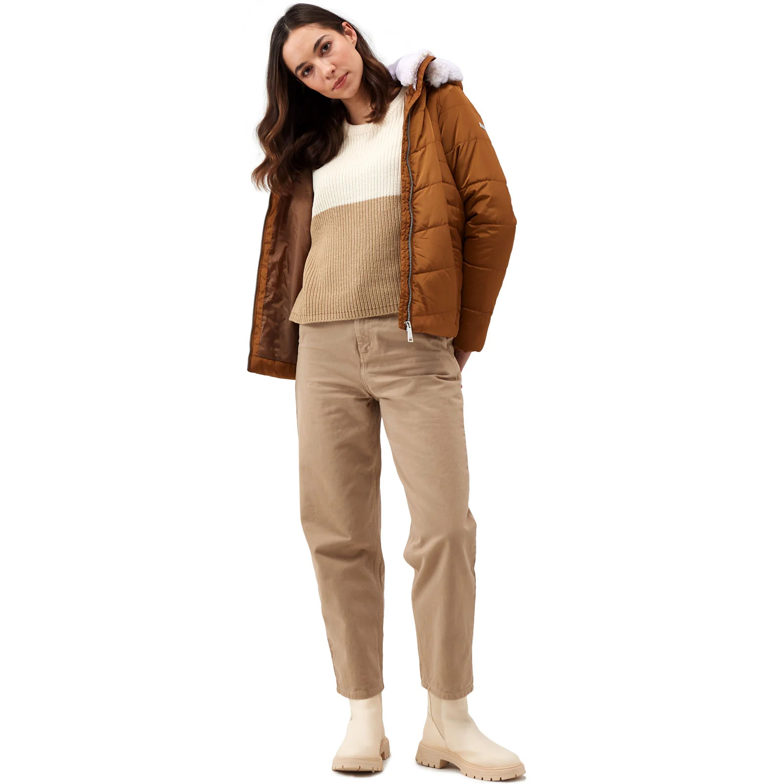 Regatta Womens Wildrose Baffled Water Repellent Jacket - Rubber - Image 5