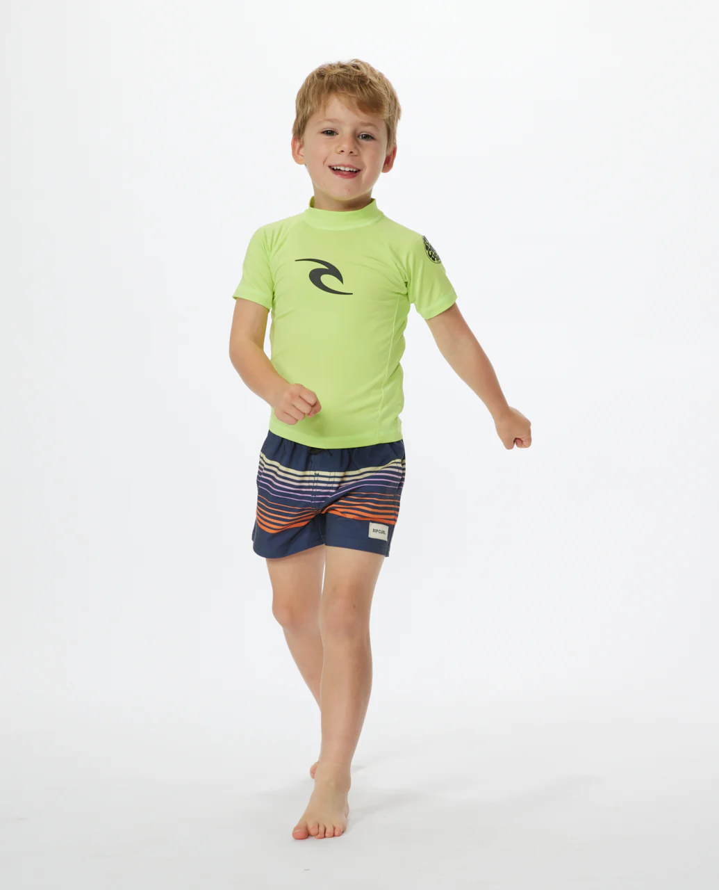 Rip Curl Kids Brand Wave Short Sleeve Rash Vest - Image 3
