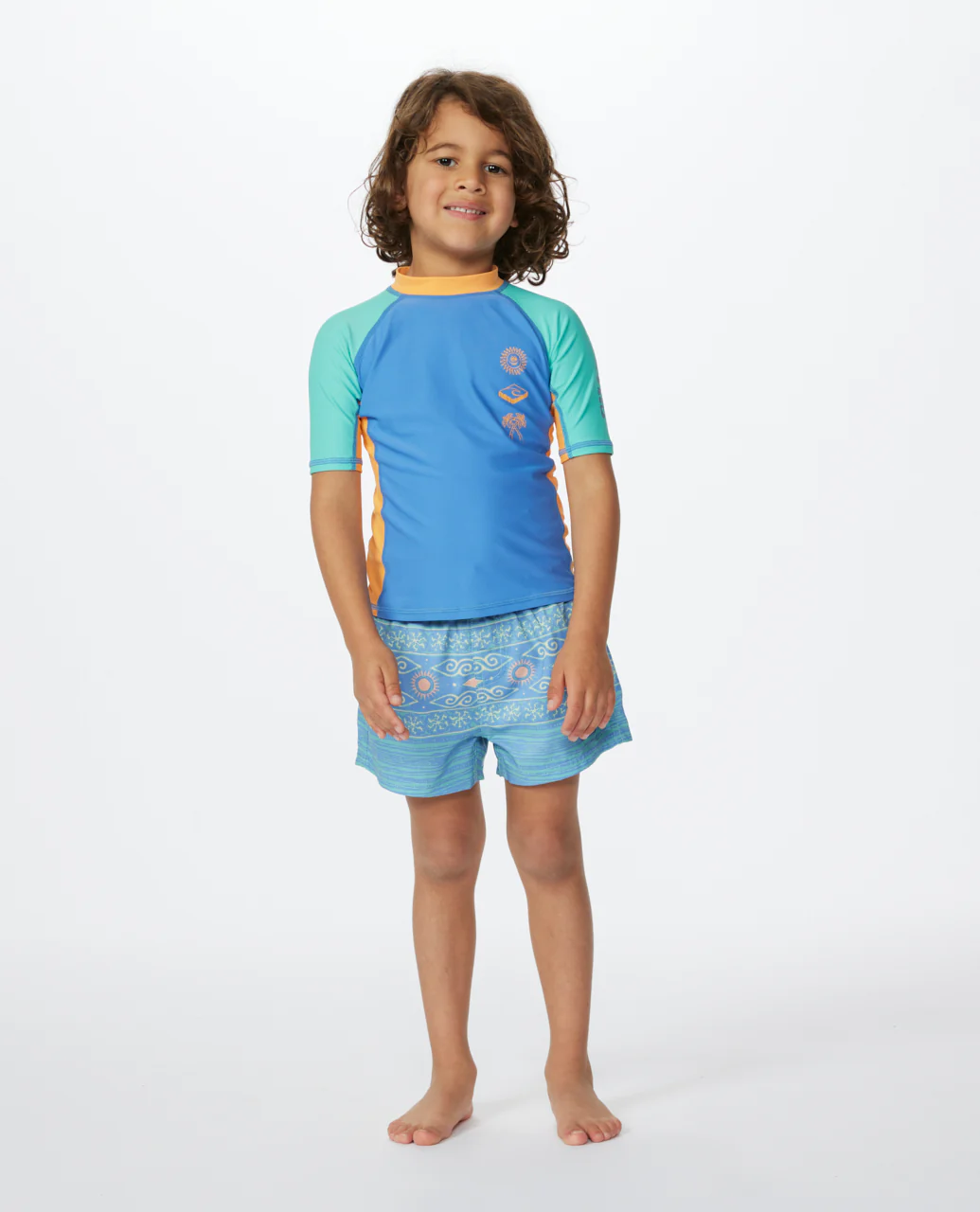 Rip Curl Kids Mystic Waves Short Sleeve Rash Vest