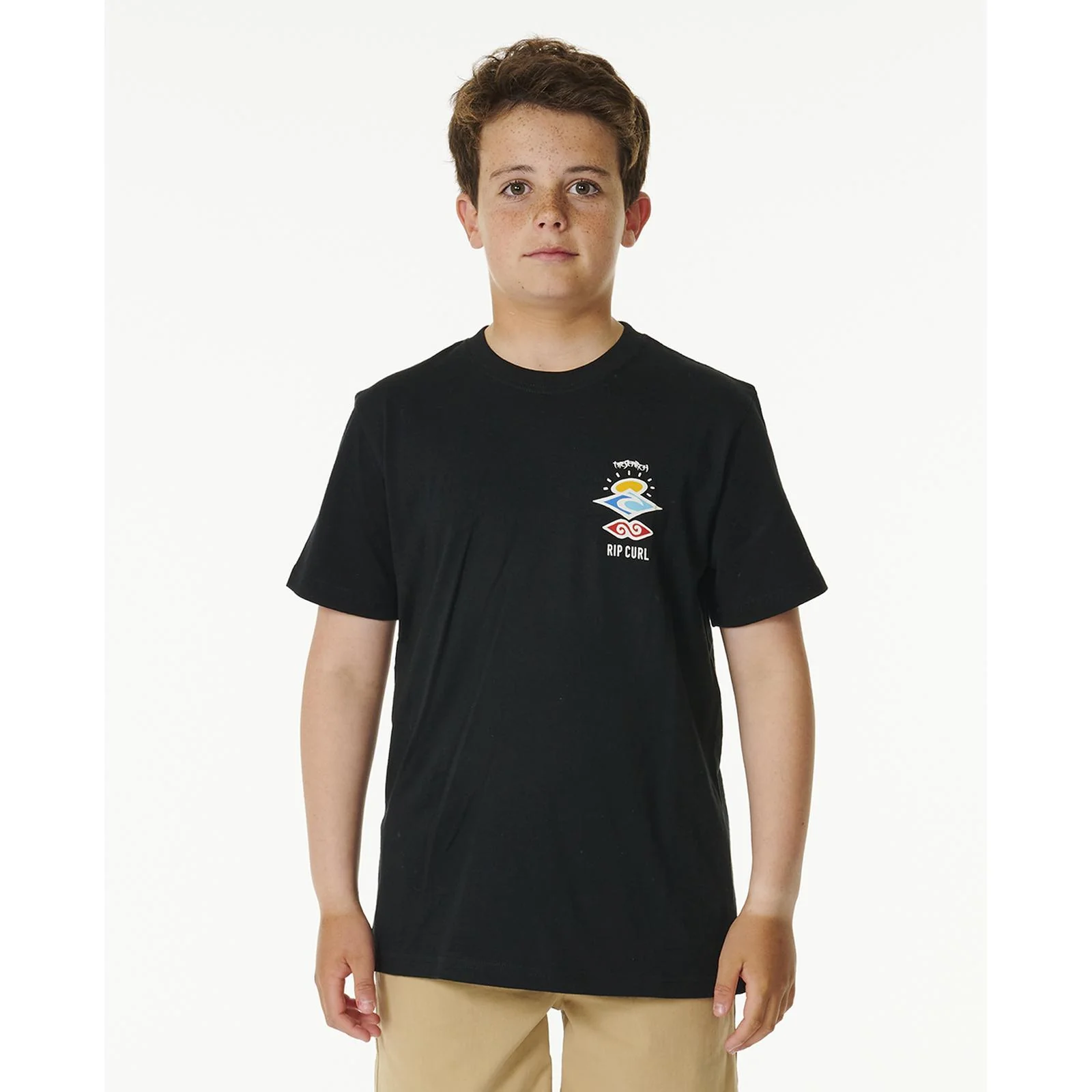Rip Curl Kids Search Icon Short Sleeve Crew Neck T-Shirt - Image 5