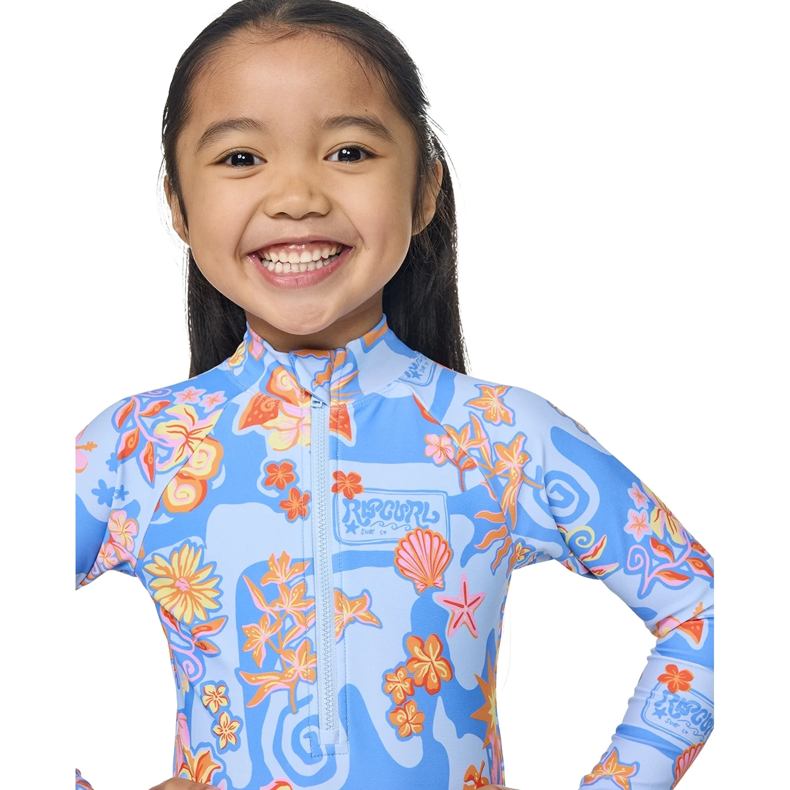 Rip Curl Kids Surf Magic Surfsuit Long Sleeve Rash Vest - Image 4