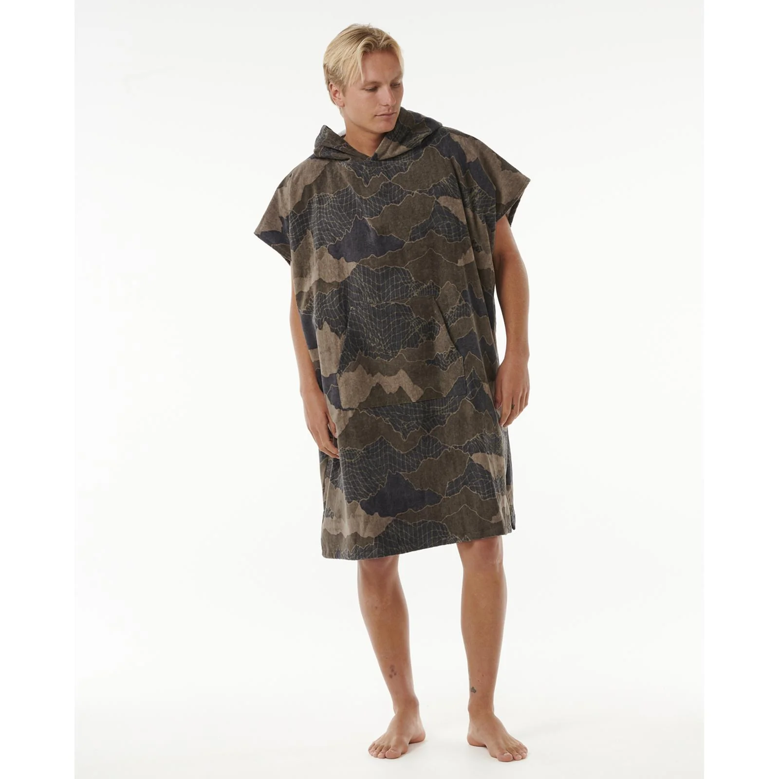 Rip Curl Mens Combo Poncho - Black/Olive - Image 3