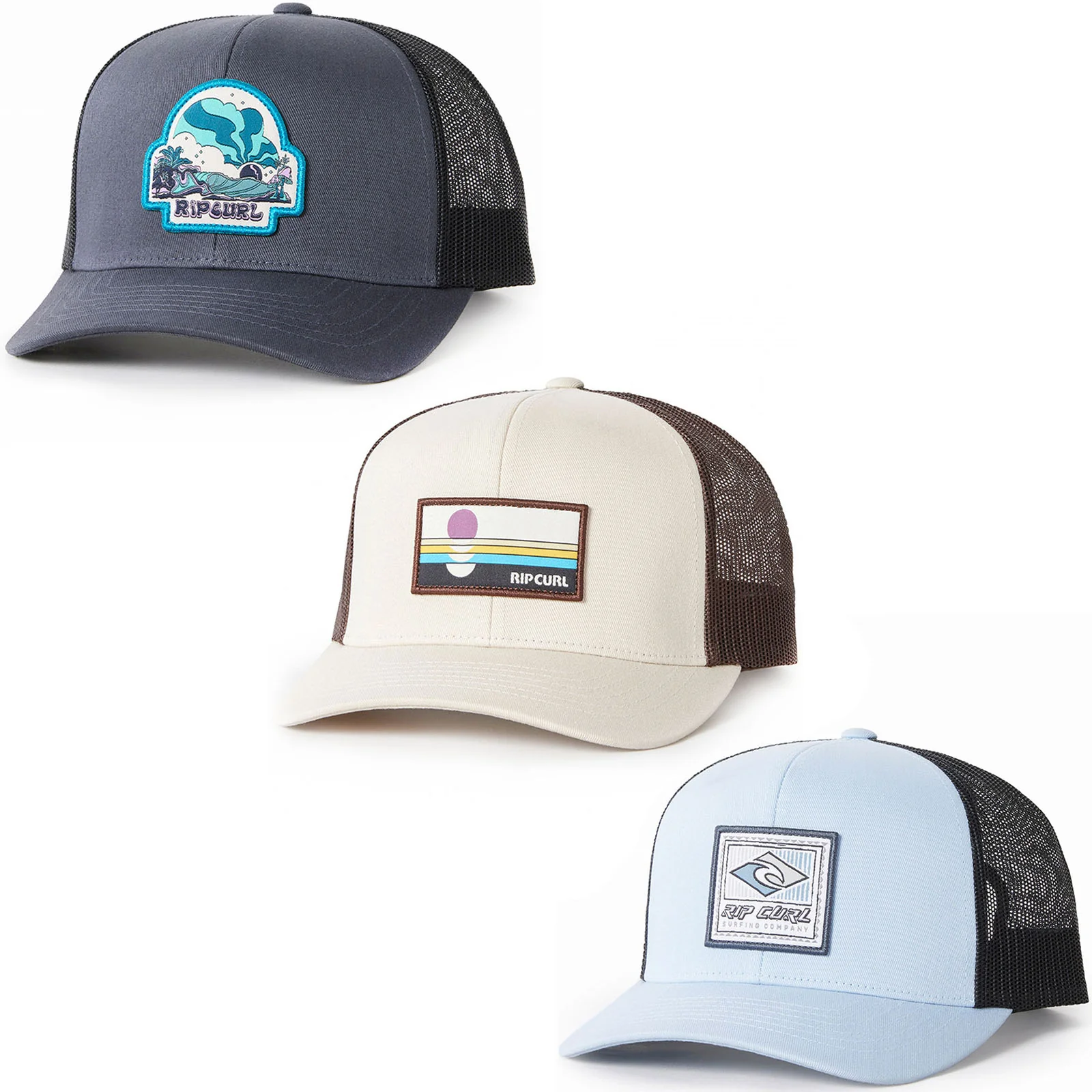 Rip Curl Mens Custom Curve Snapback Trucker Cap - Image 19
