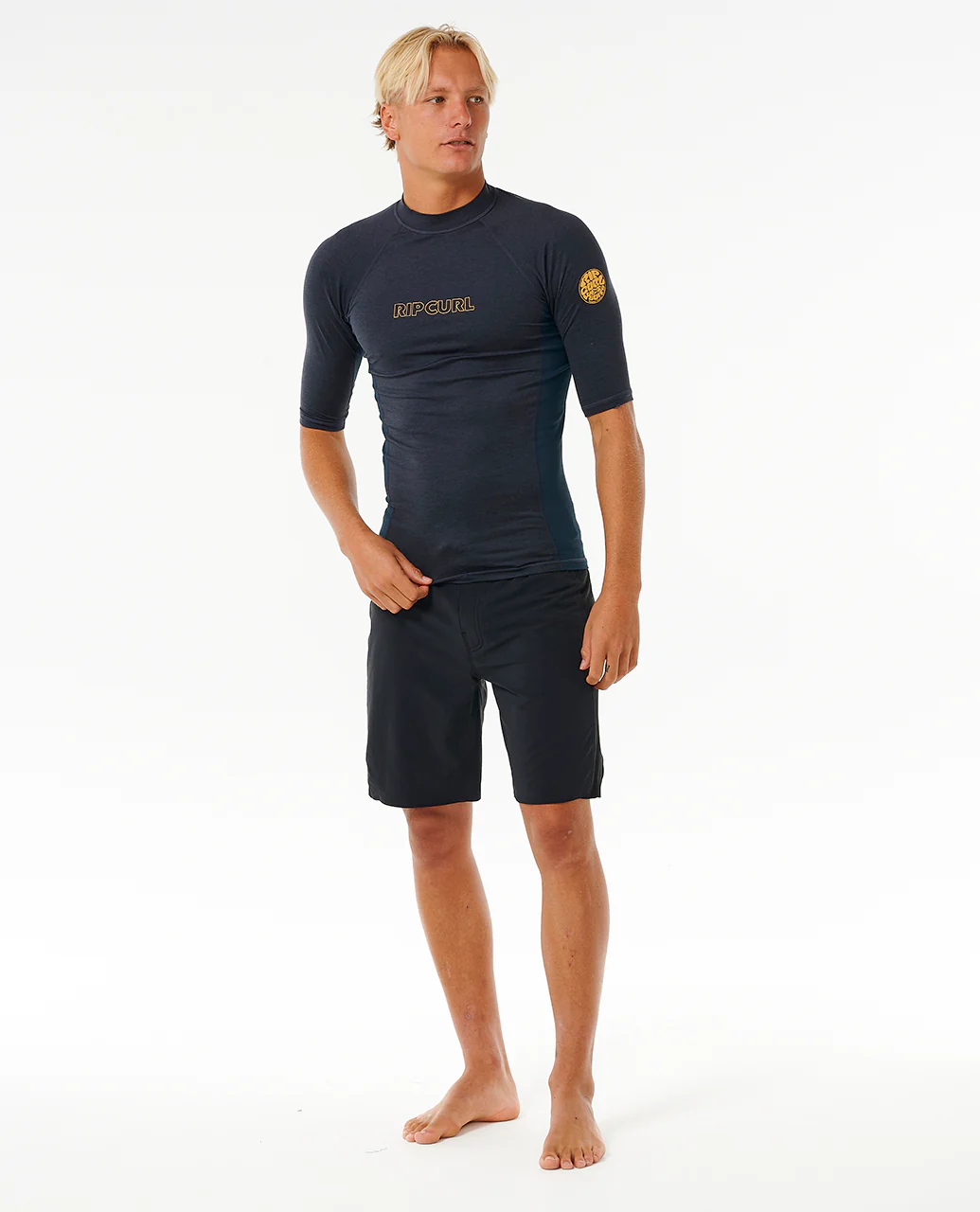 Rip Curl Mens Dawn Patrol UPF 50 Perf Short Sleeve Rash Vest - Image 20