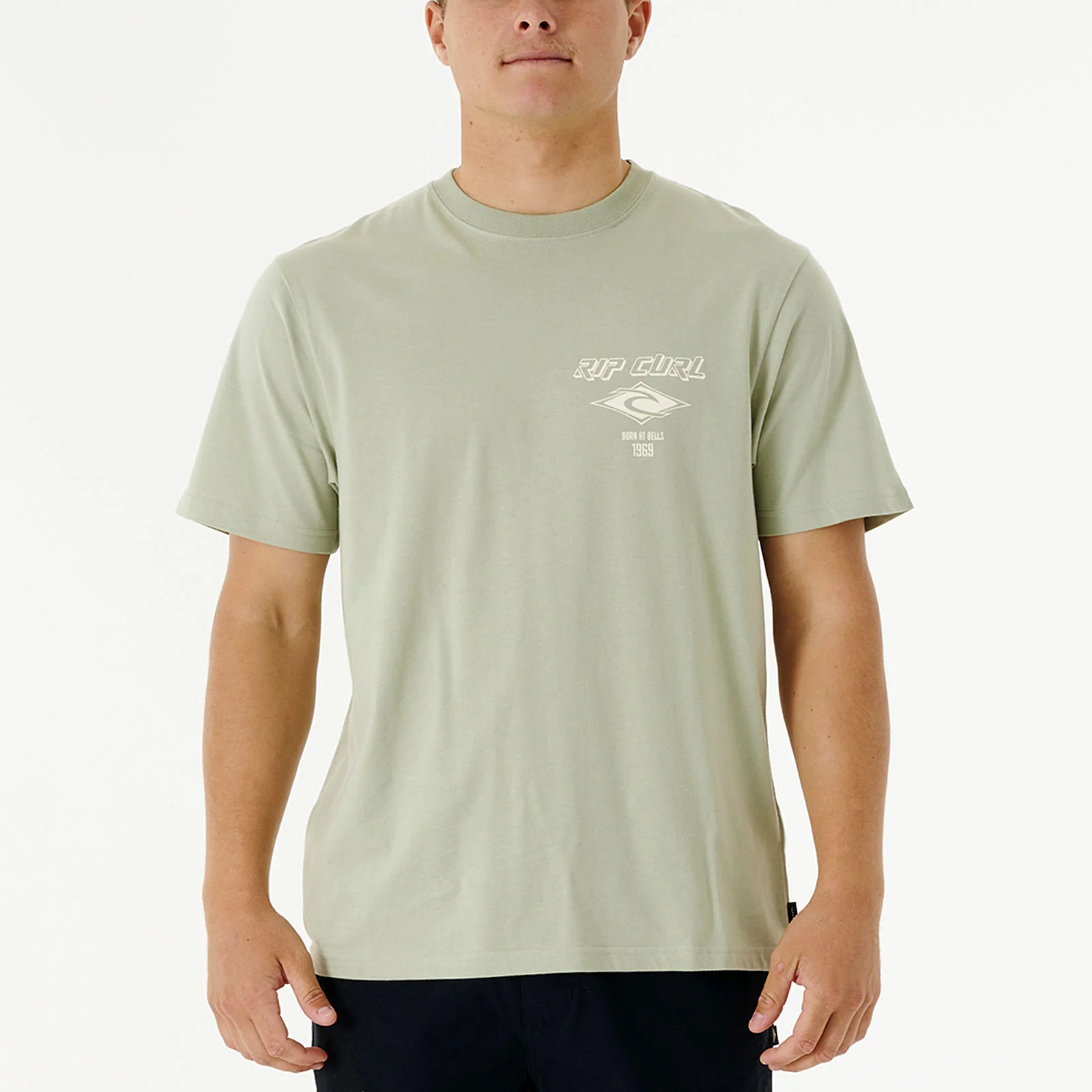 Rip Curl Mens Fade Out Icon Crew Neck Cotton T-Shirt - Image 5