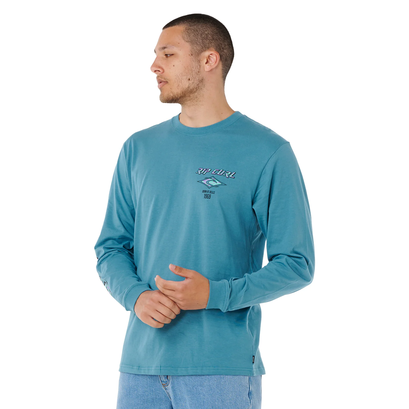 Rip Curl Mens Fade Out Icon Long Sleeve T-Shirt - Image 16