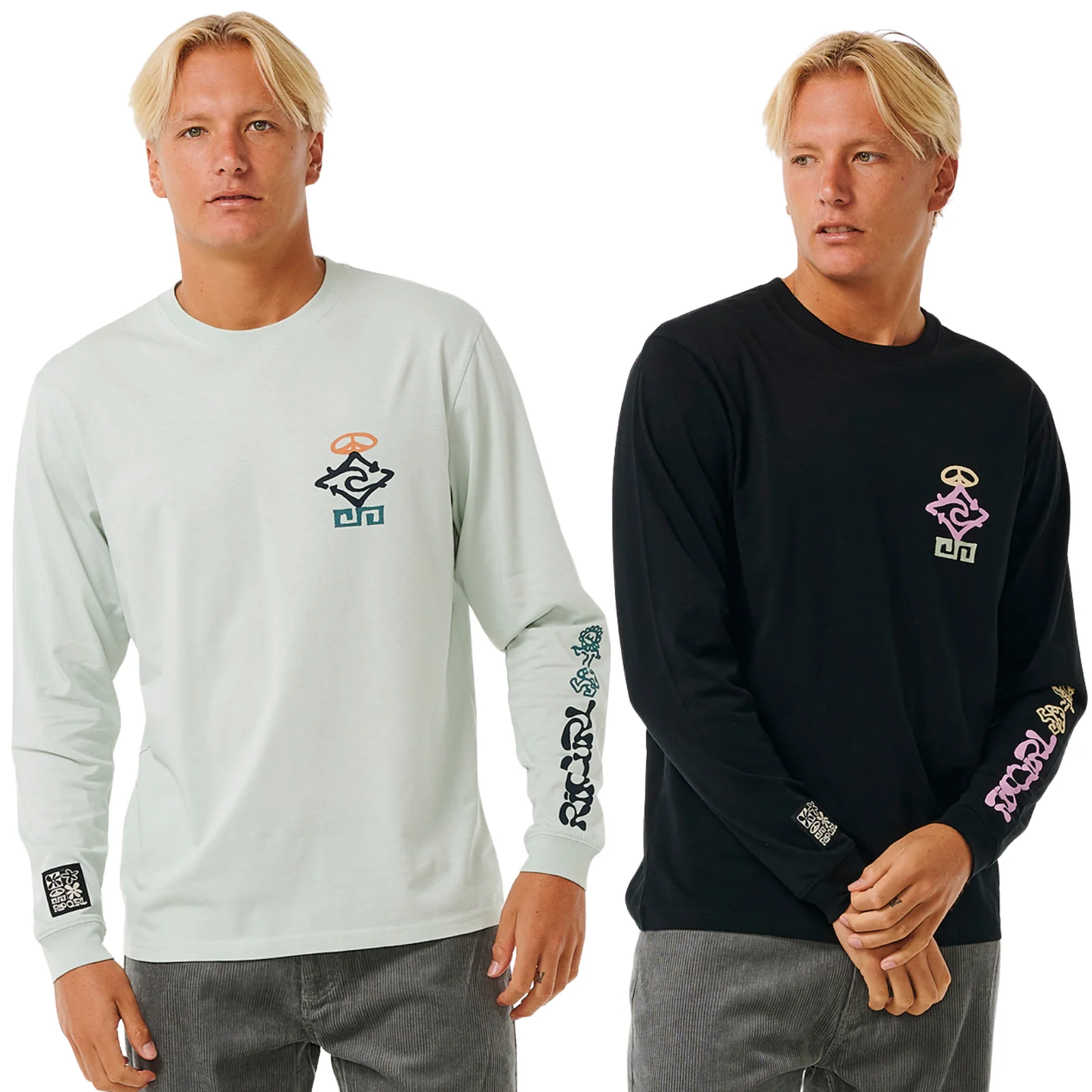 Rip Curl Mens Salt Water Culture Peace Long Sleeve T-Shirt